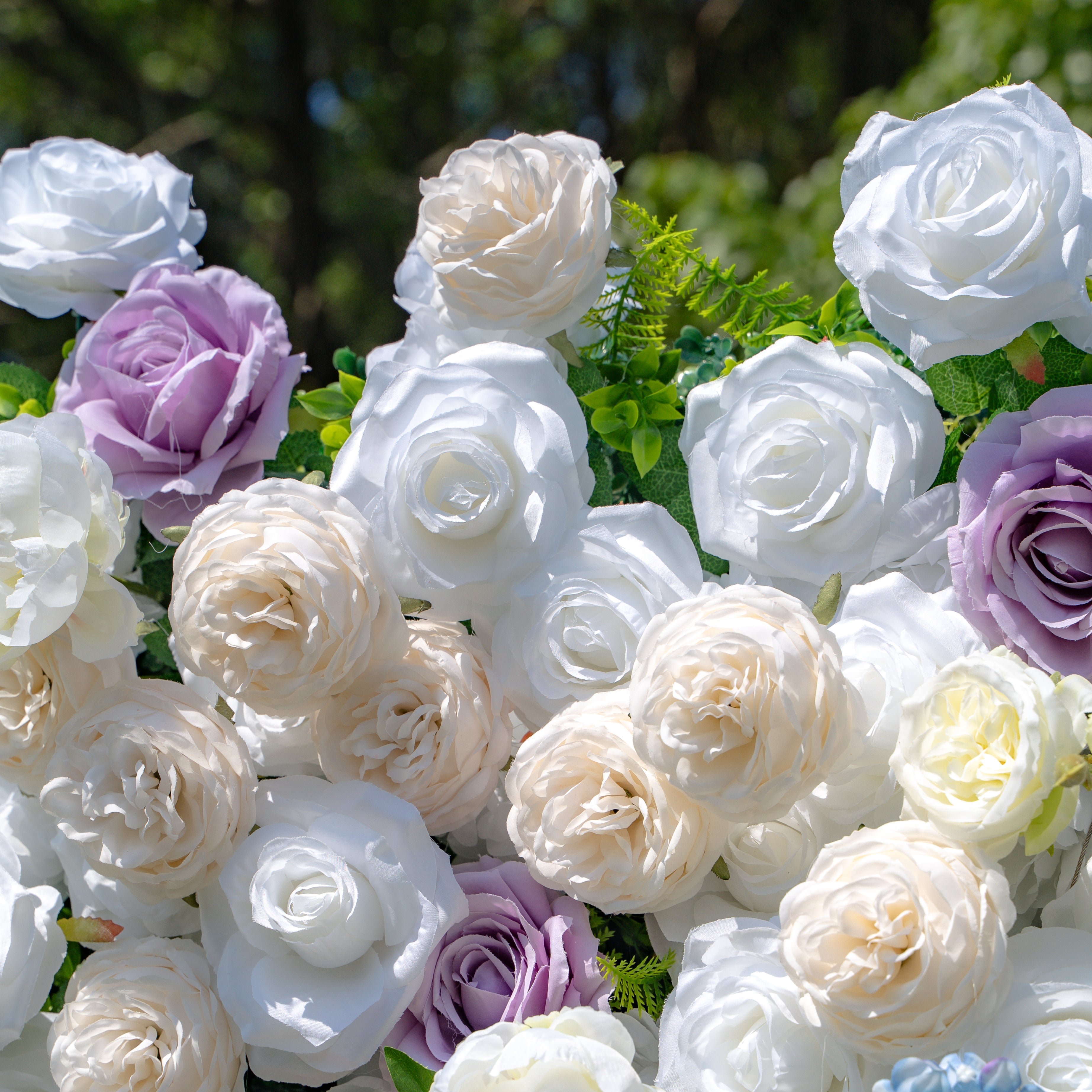 Alison:5D Fabric Artificial rolling up curtain flower wall (Ready to ship) Rose Morning