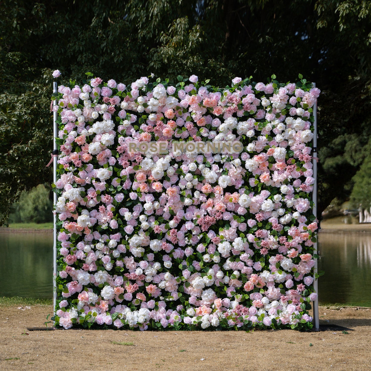 Arabella:3D Fabric Artificial rolling up curtain flower wall