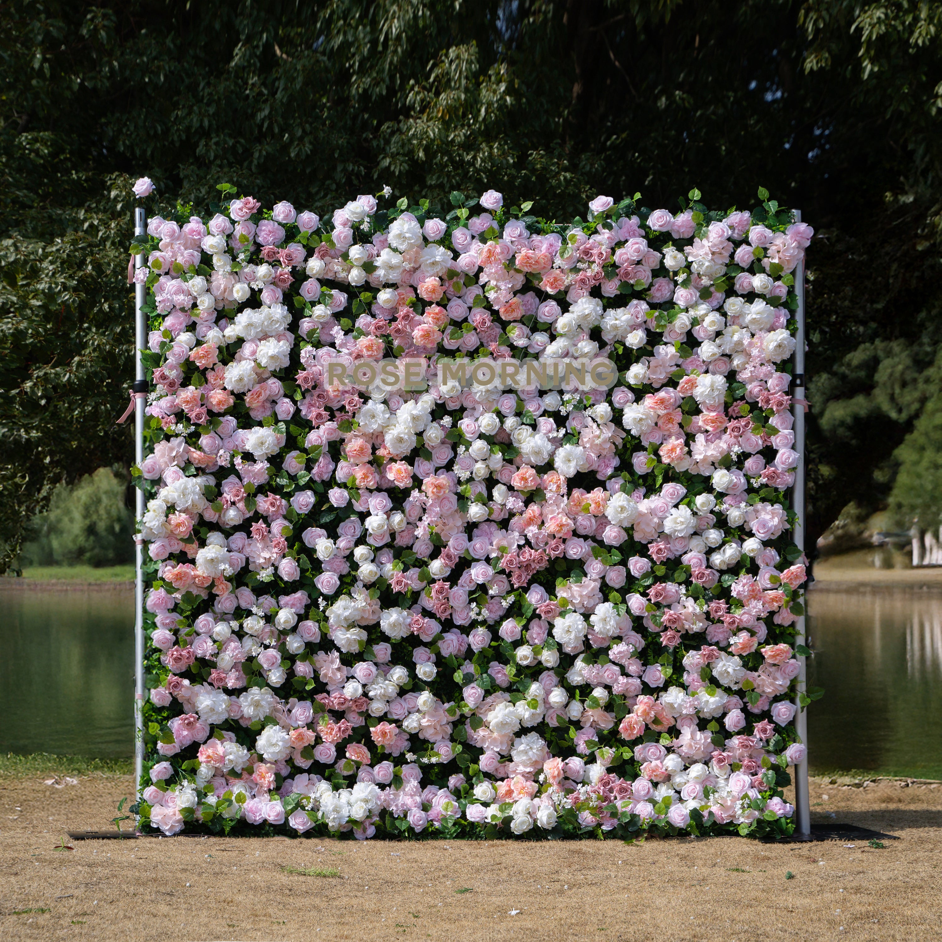 Arabella:3D Fabric Artificial rolling up curtain flower wall