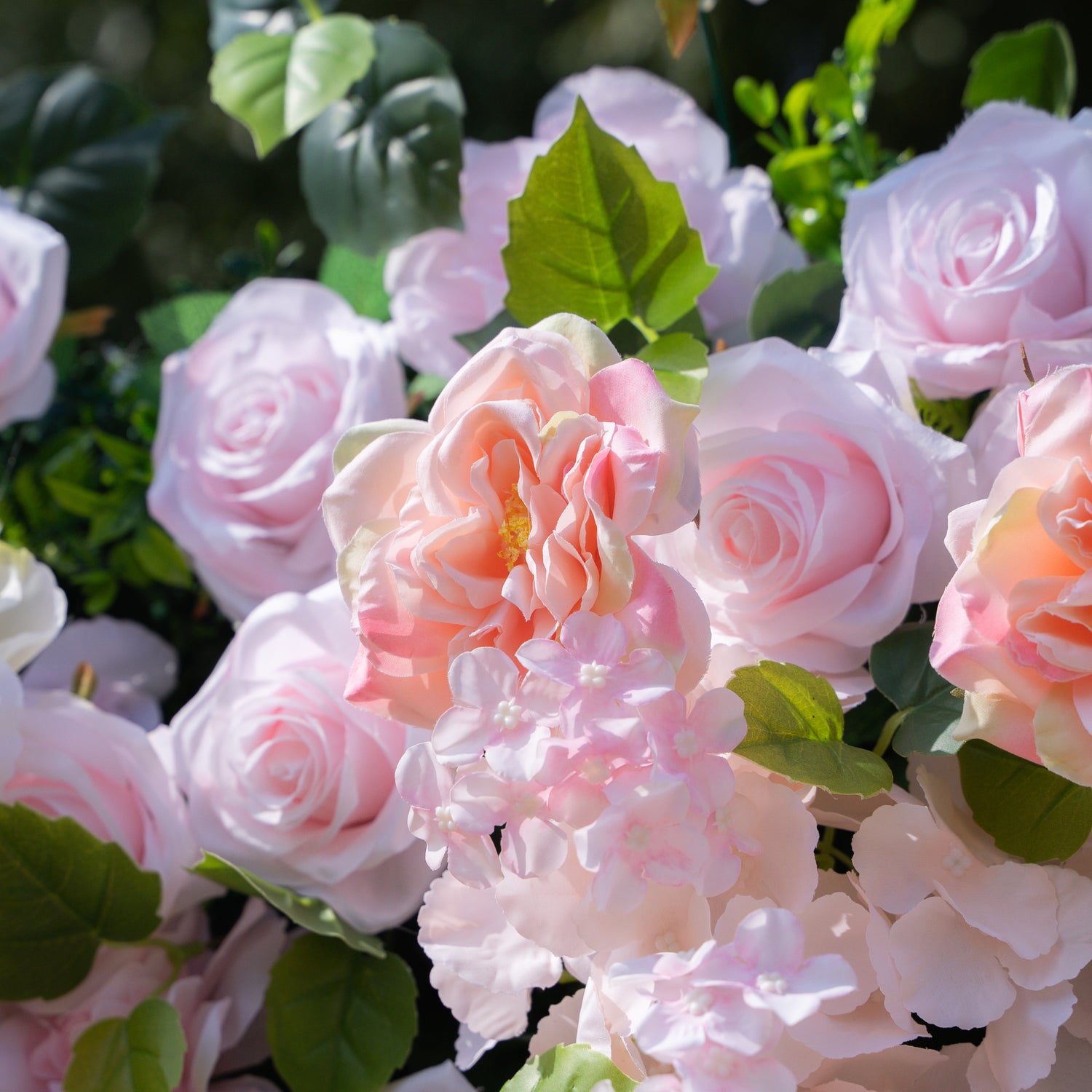 Arabella:3D Fabric Artificial rolling up curtain flower wall