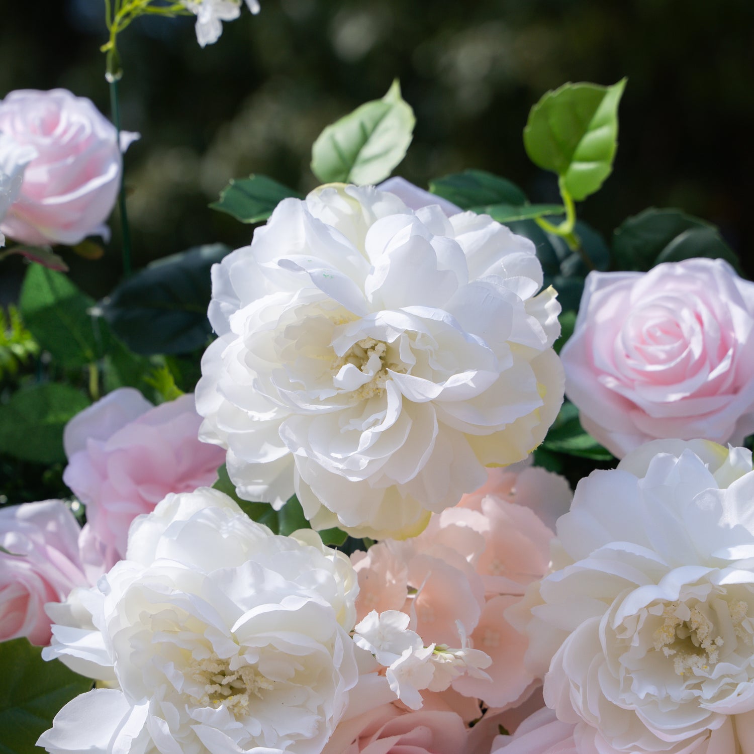 Arabella:3D Fabric Artificial rolling up curtain flower wall