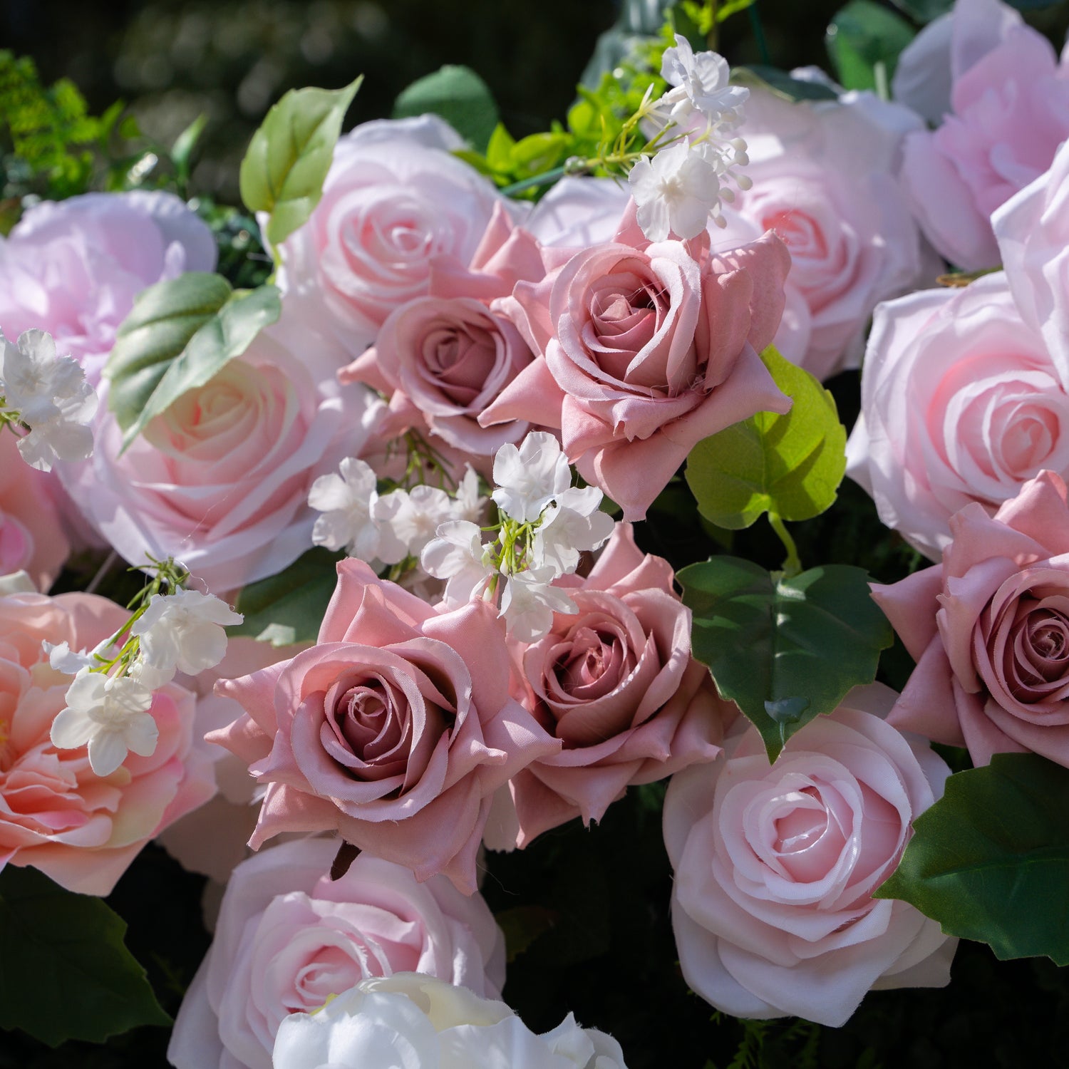 Arabella:3D Fabric Artificial rolling up curtain flower wall