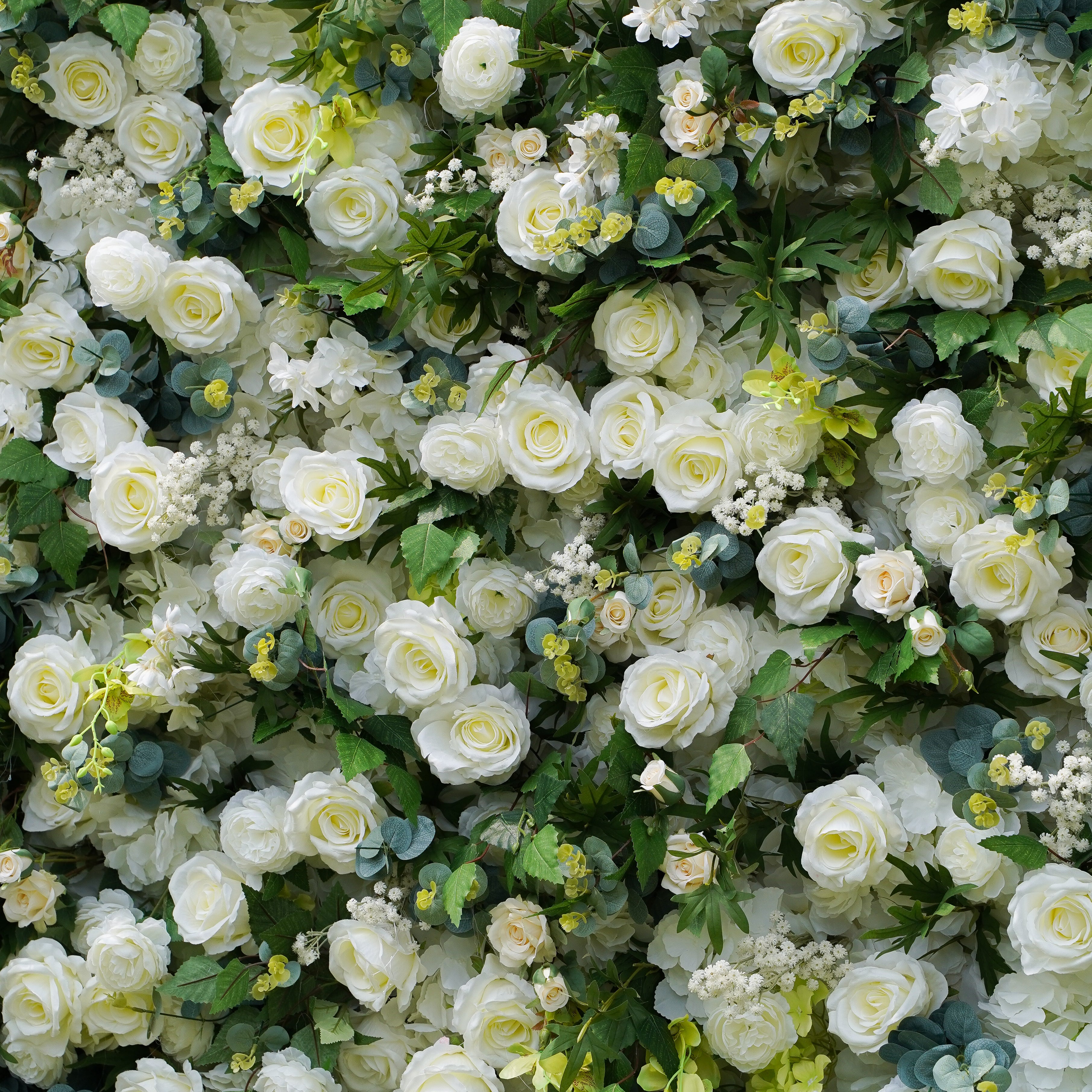Arcadia 3D Fabric Artificial Flower Wall Rolling Up Curtain Flower Wall Rose Morning