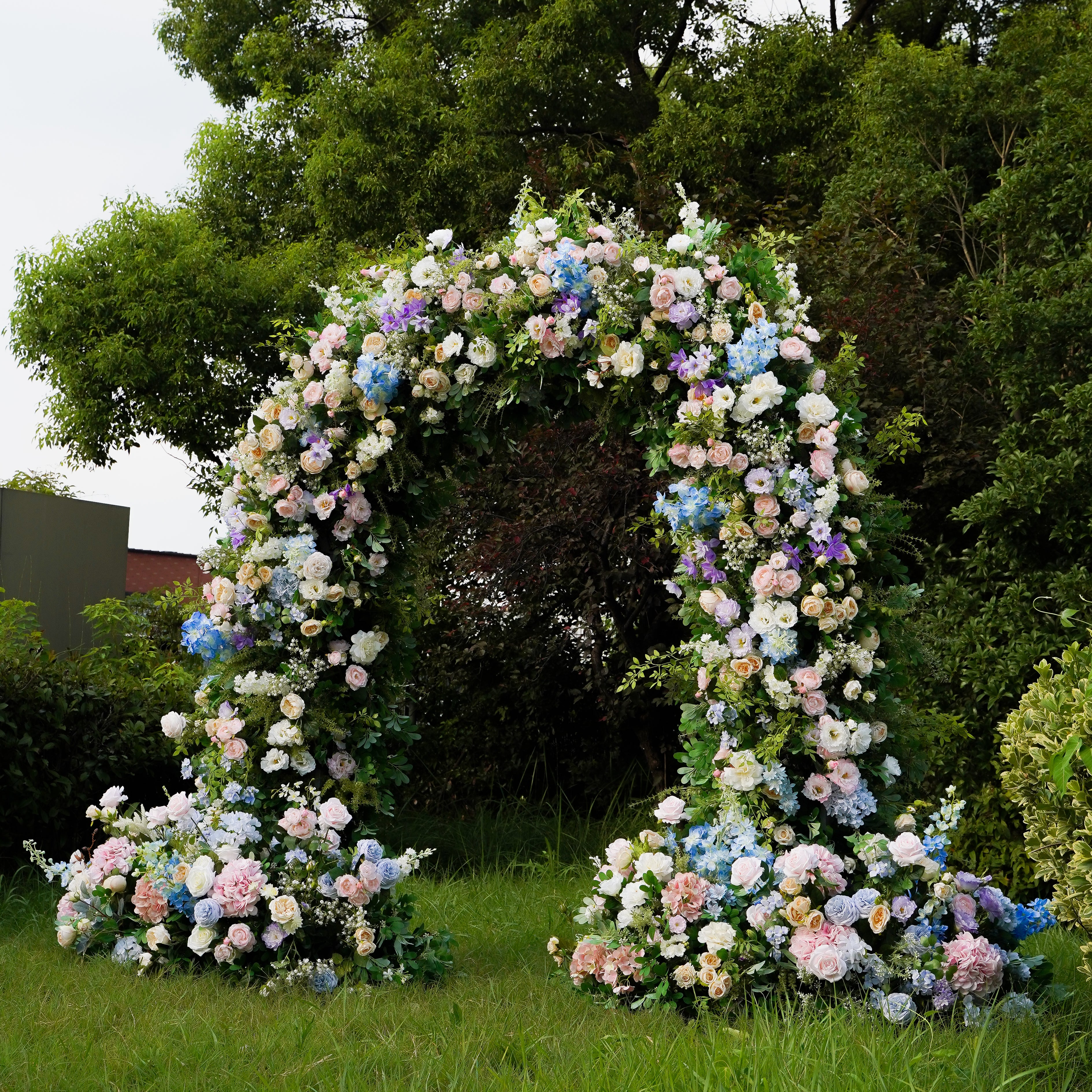 Audrey:2023 New Wedding Party Background Floral Arch Decoration Including Frame -R028 Rose Morning