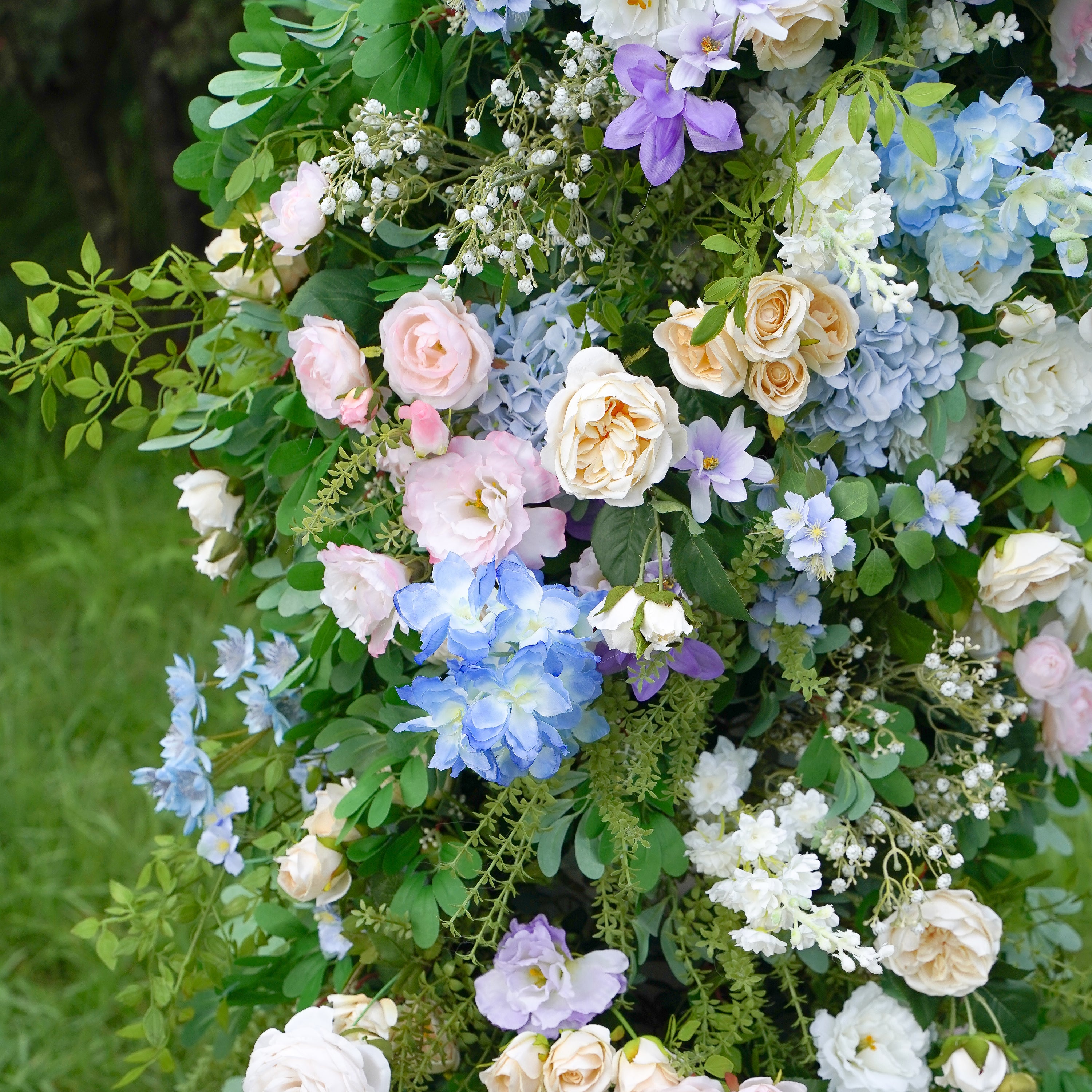 Audrey:2023 New Wedding Party Background Floral Arch Decoration Including Frame -R028 Rose Morning