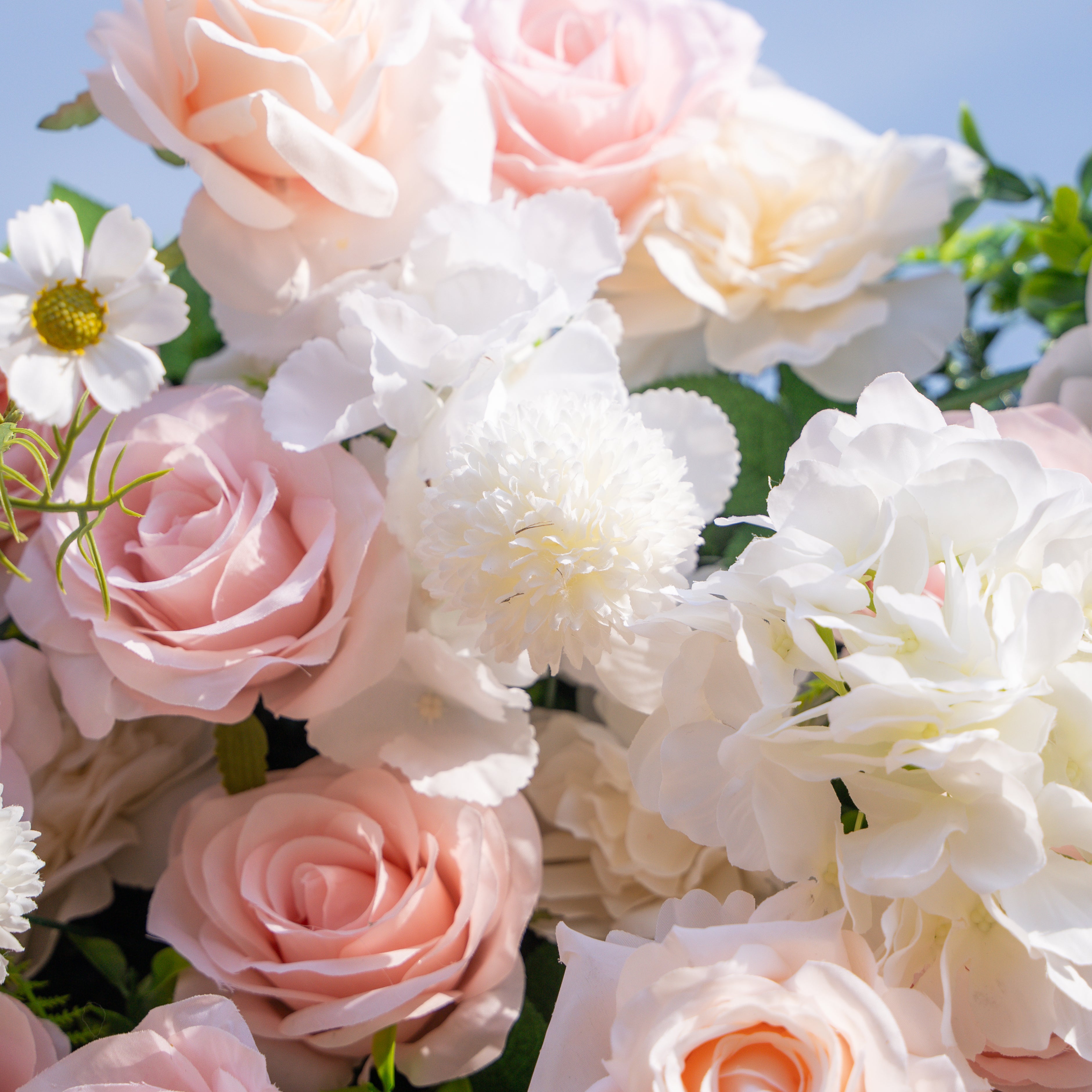 Solara: 3D Fabric Artificial rolling up curtain flower wall