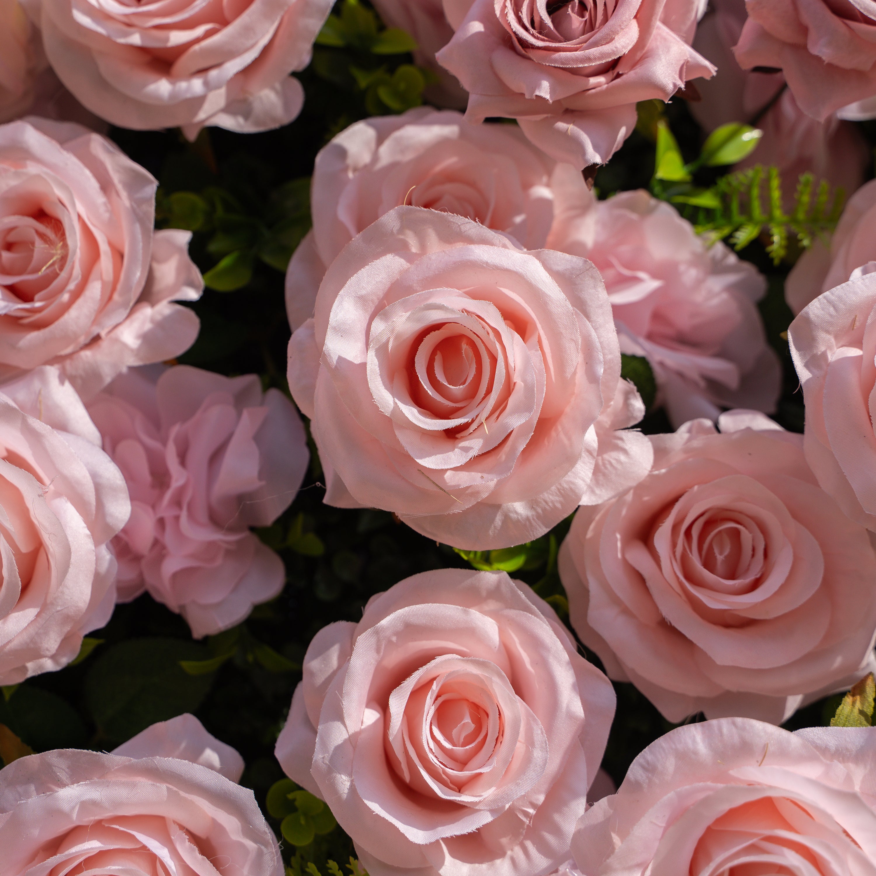 Aurelle: 3D Blush Pink Silk Rose Roll-Up Fabric Flower Wall for Wedding Parties & Events