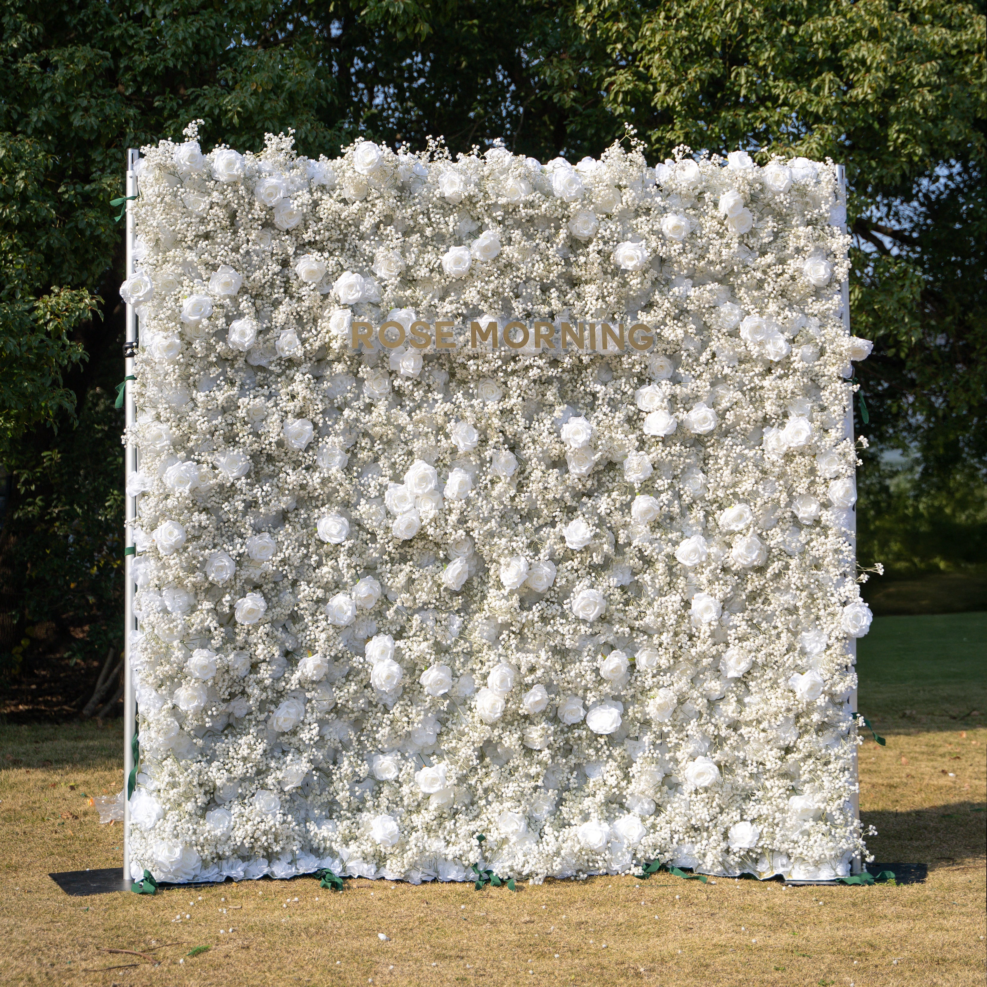 Baby Breath:3D Fabric Artificial rolling up curtain flower wall