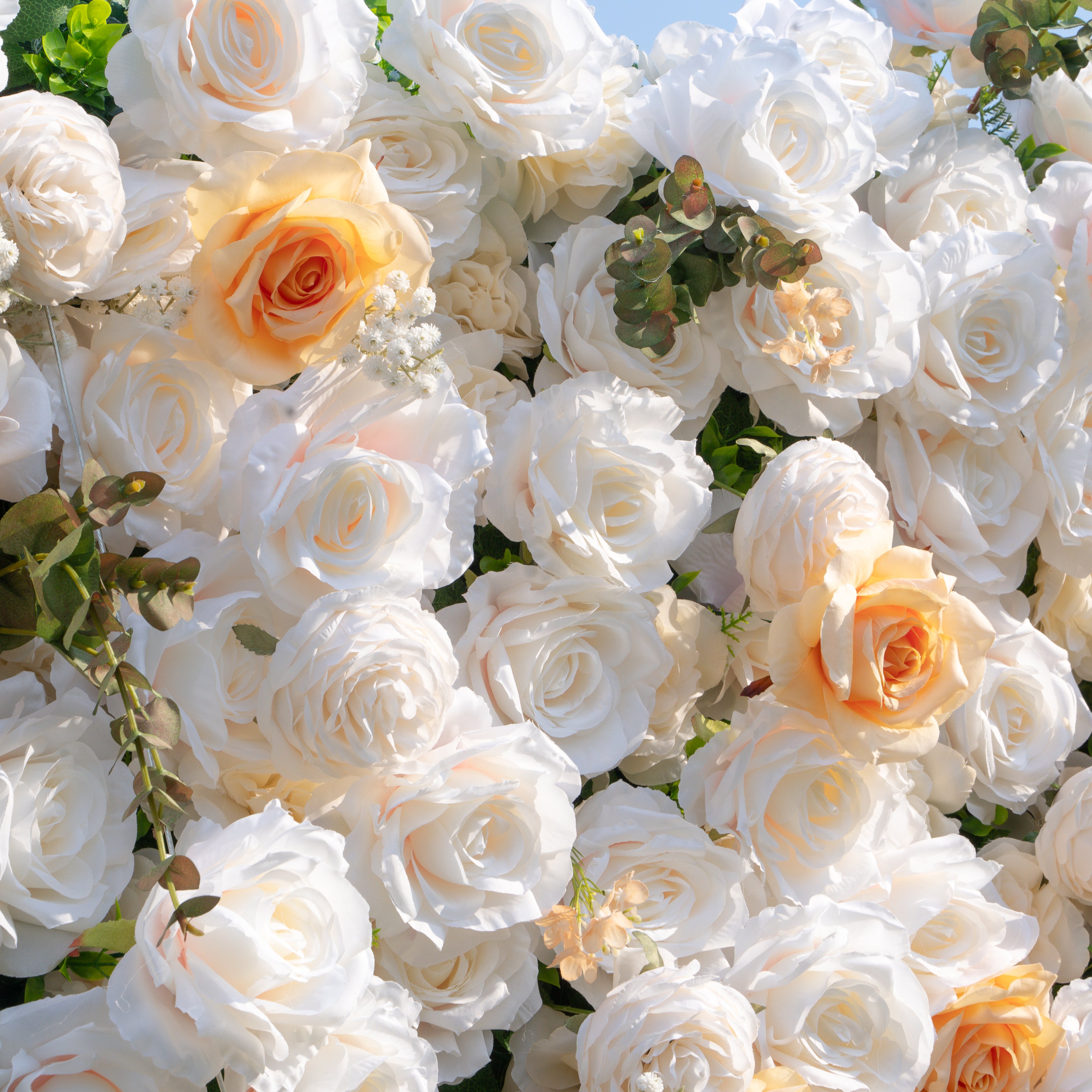 Bambi:5D Fabric Artificial rolling up curtain flower wall