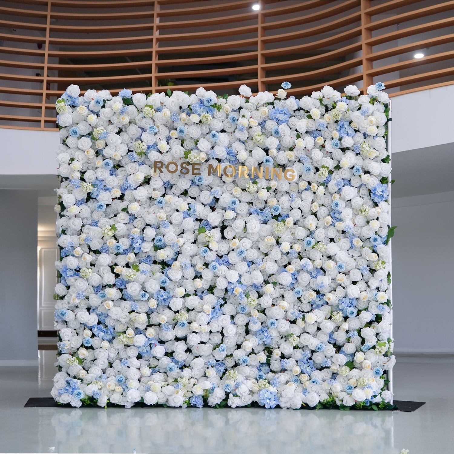 Beata:5D Fabric Artificial rolling up curtain flower wall (Ready to ship) Rose Morning