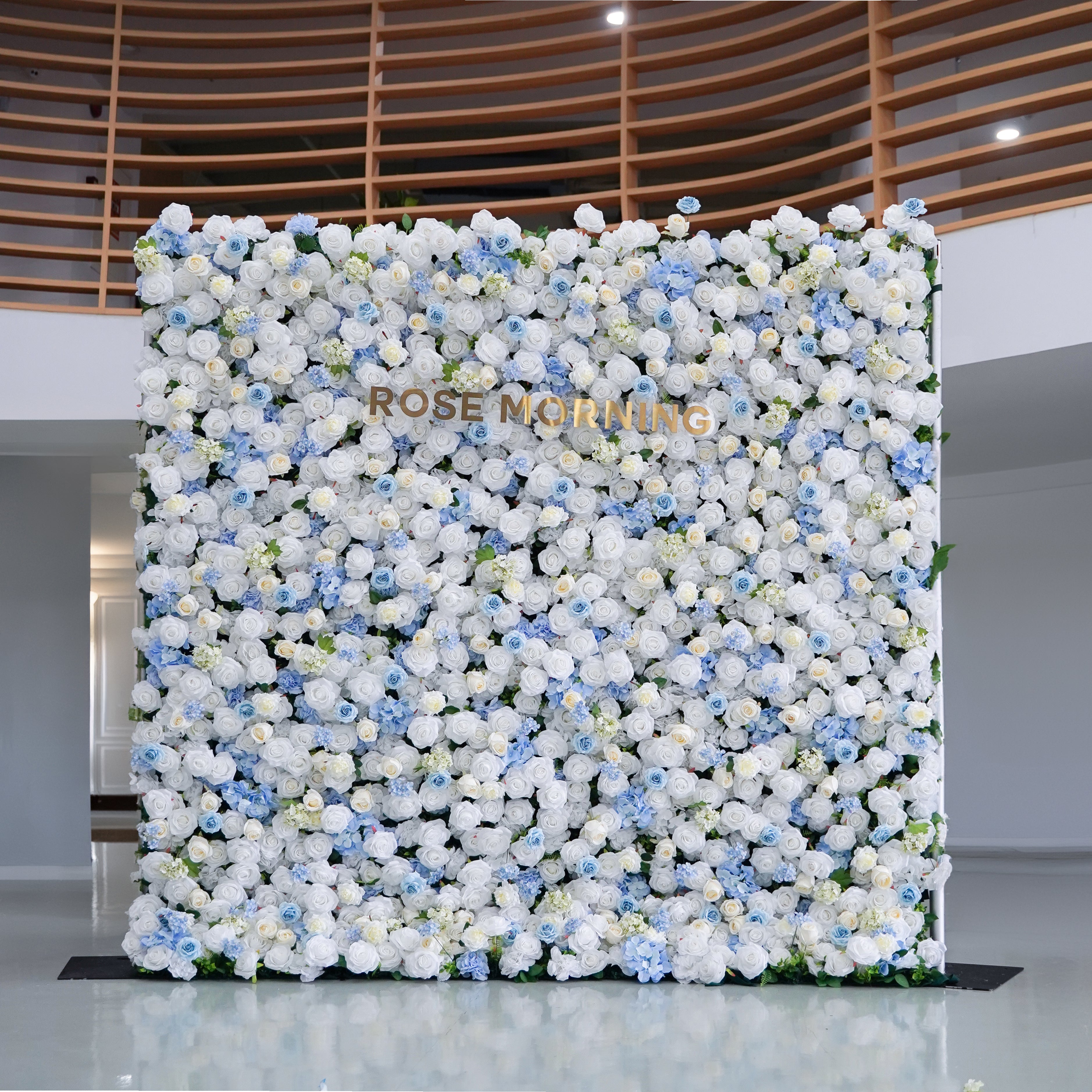 Beata:5D Fabric Artificial rolling up curtain flower wall (Ready to ship) Rose Morning