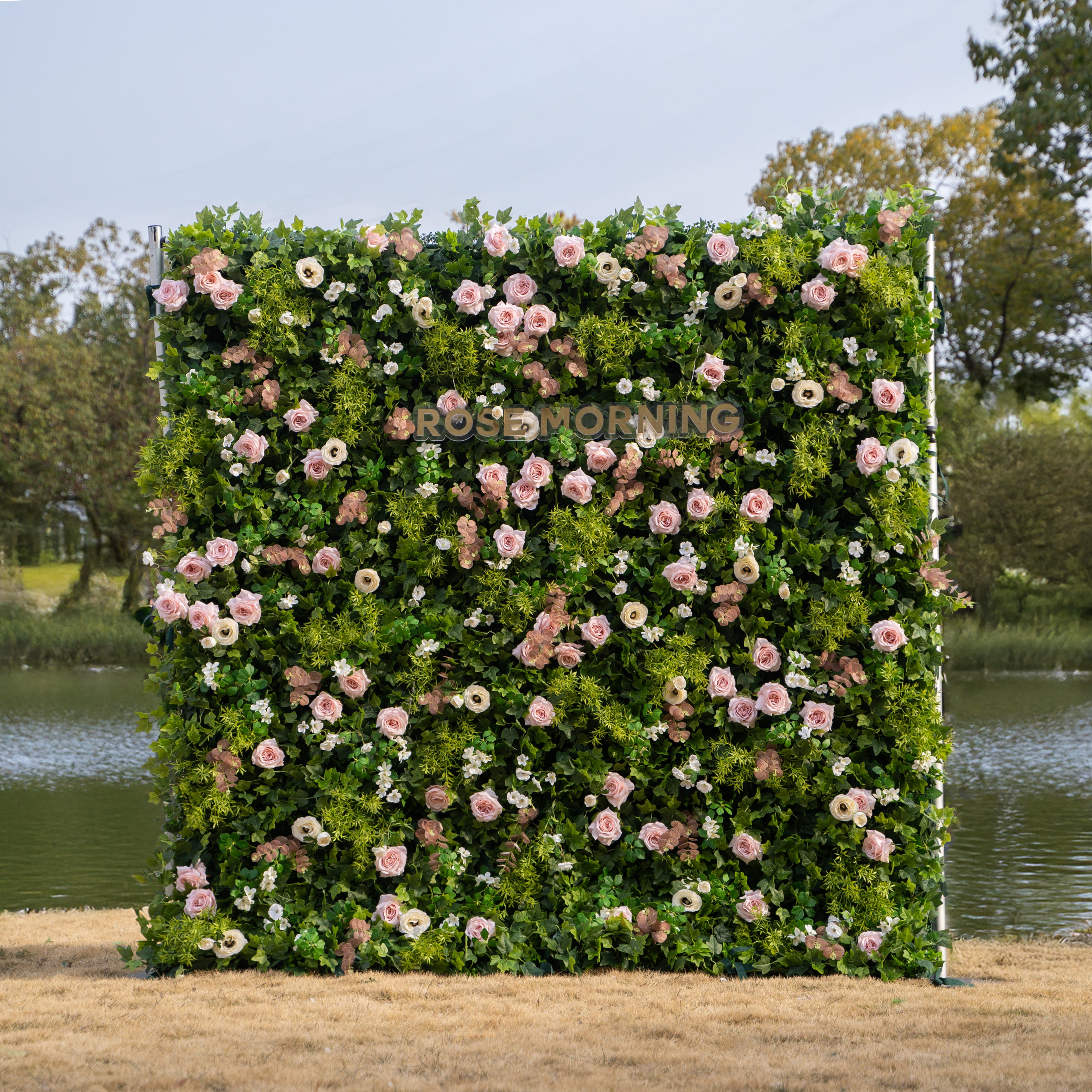Bettina:4D Fabric Artificial rolling up curtain flower wall