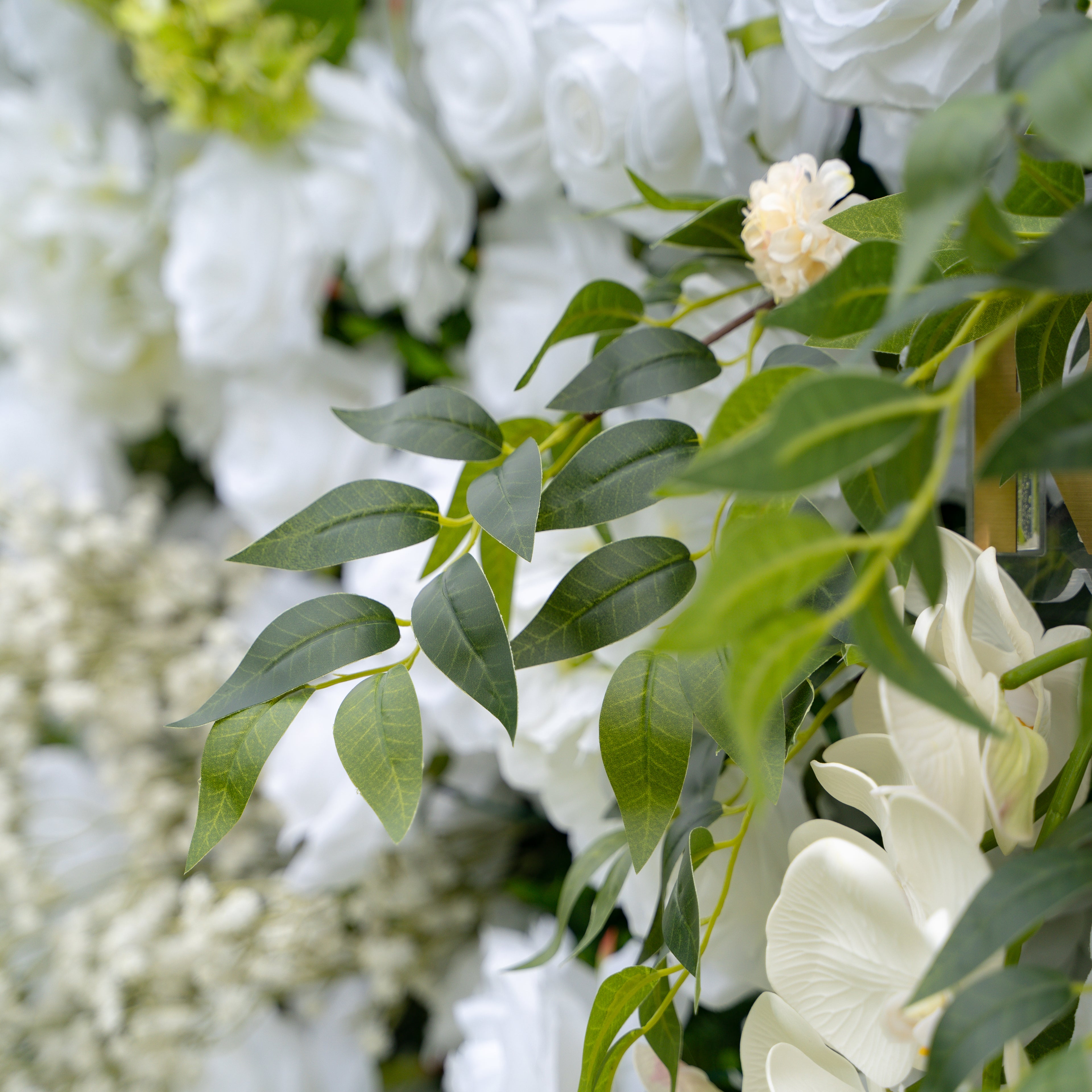 Bianca:3D Fabric Artificial rolling up curtain flower wall