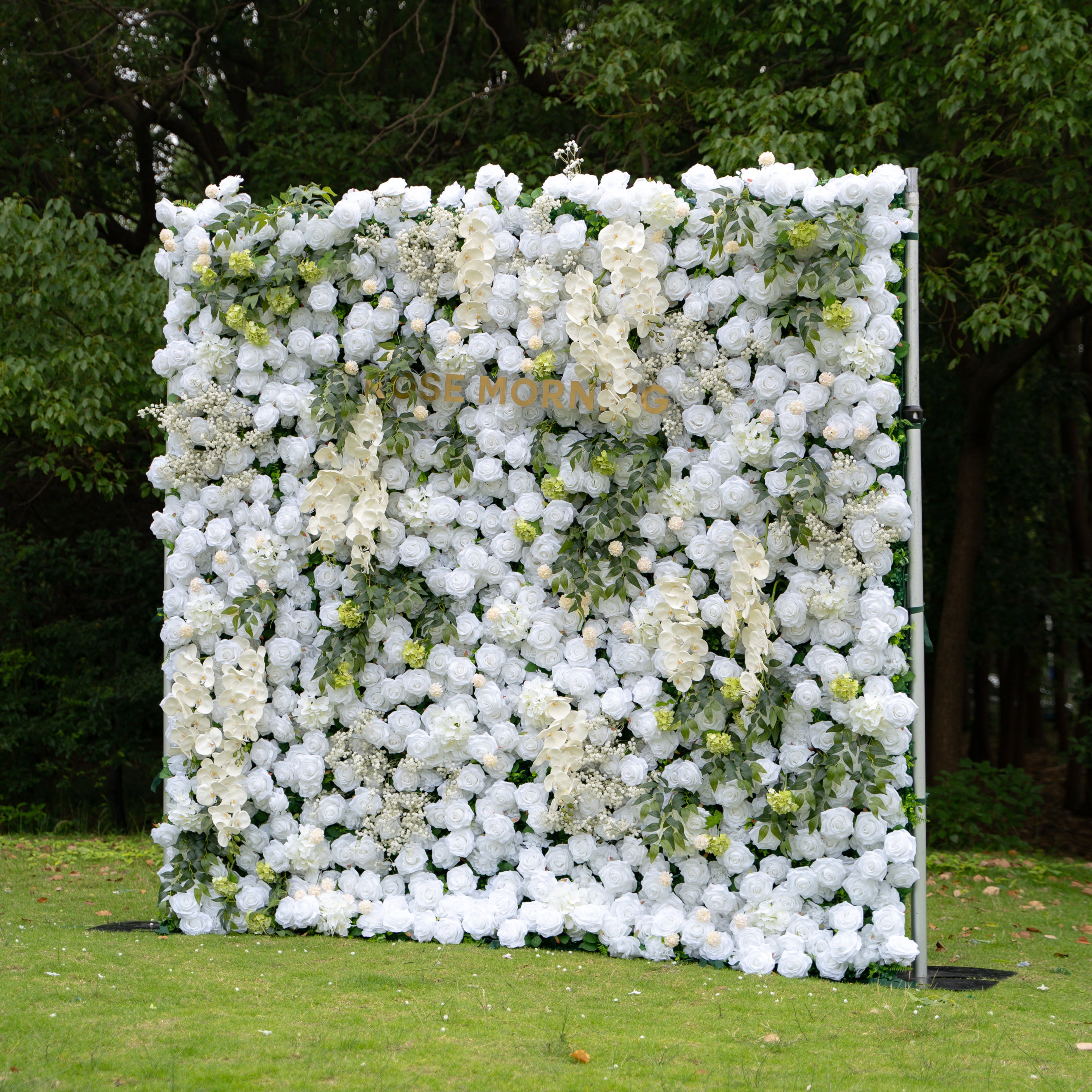 Bianca:3D Fabric Artificial rolling up curtain flower wall