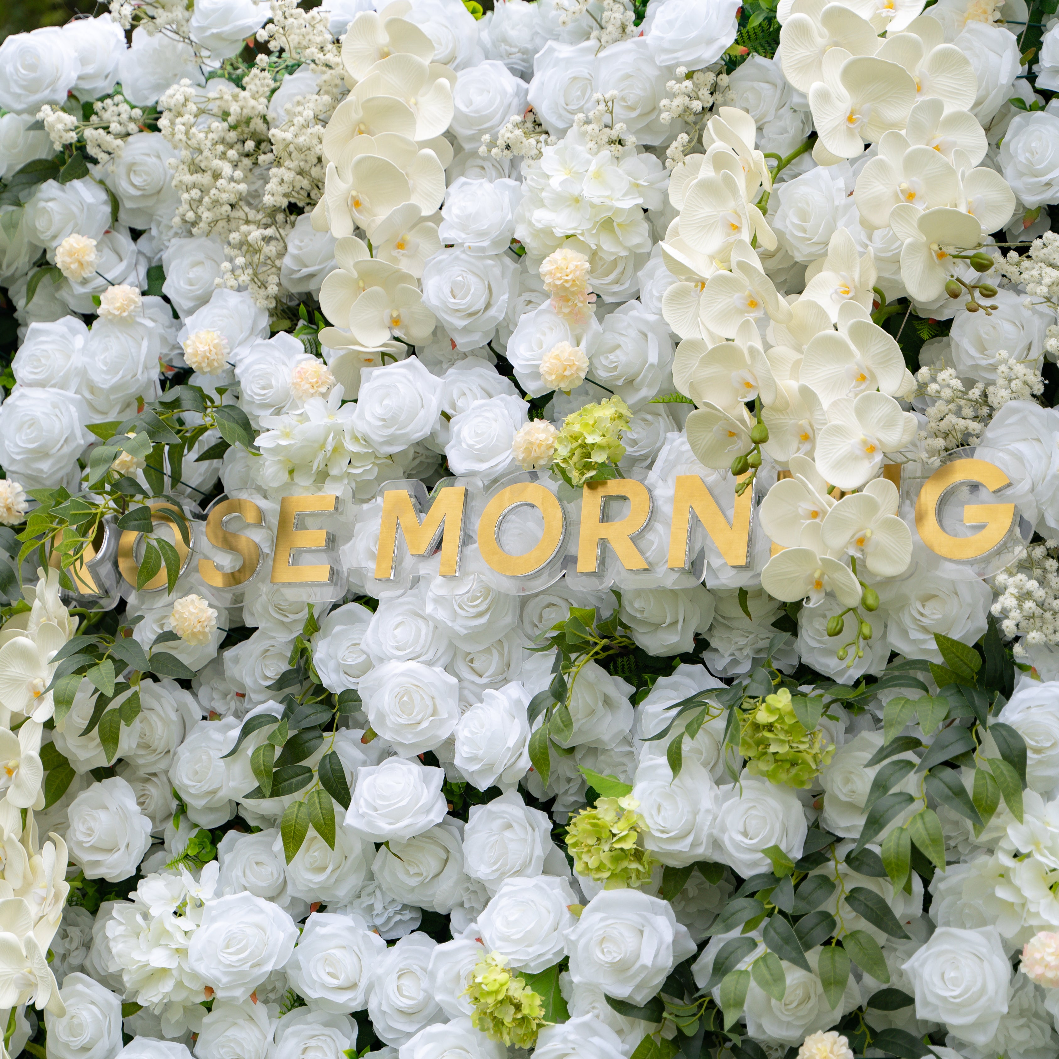 Bianca:3D Fabric Artificial rolling up curtain flower wall