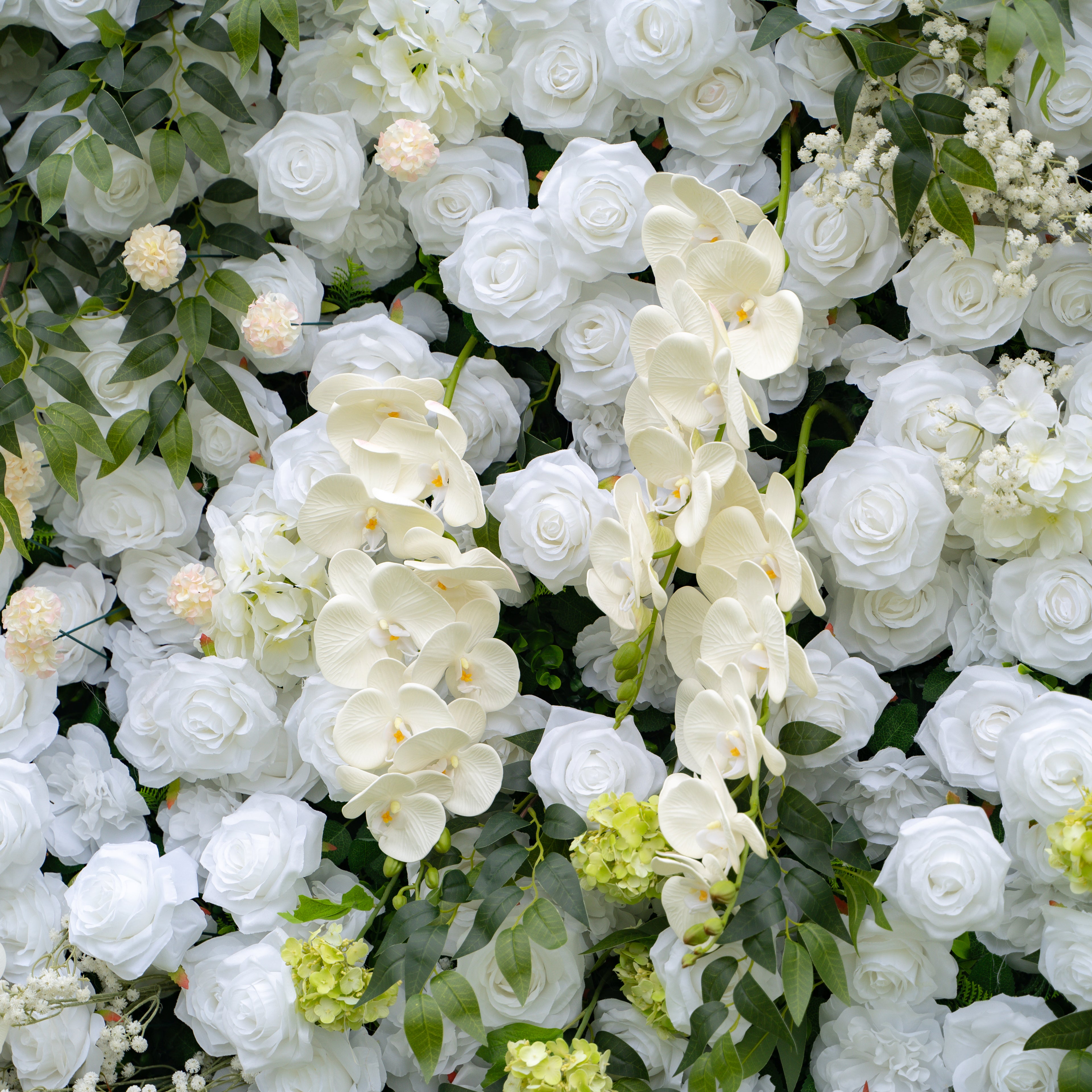 Bianca:3D Fabric Artificial rolling up curtain flower wall