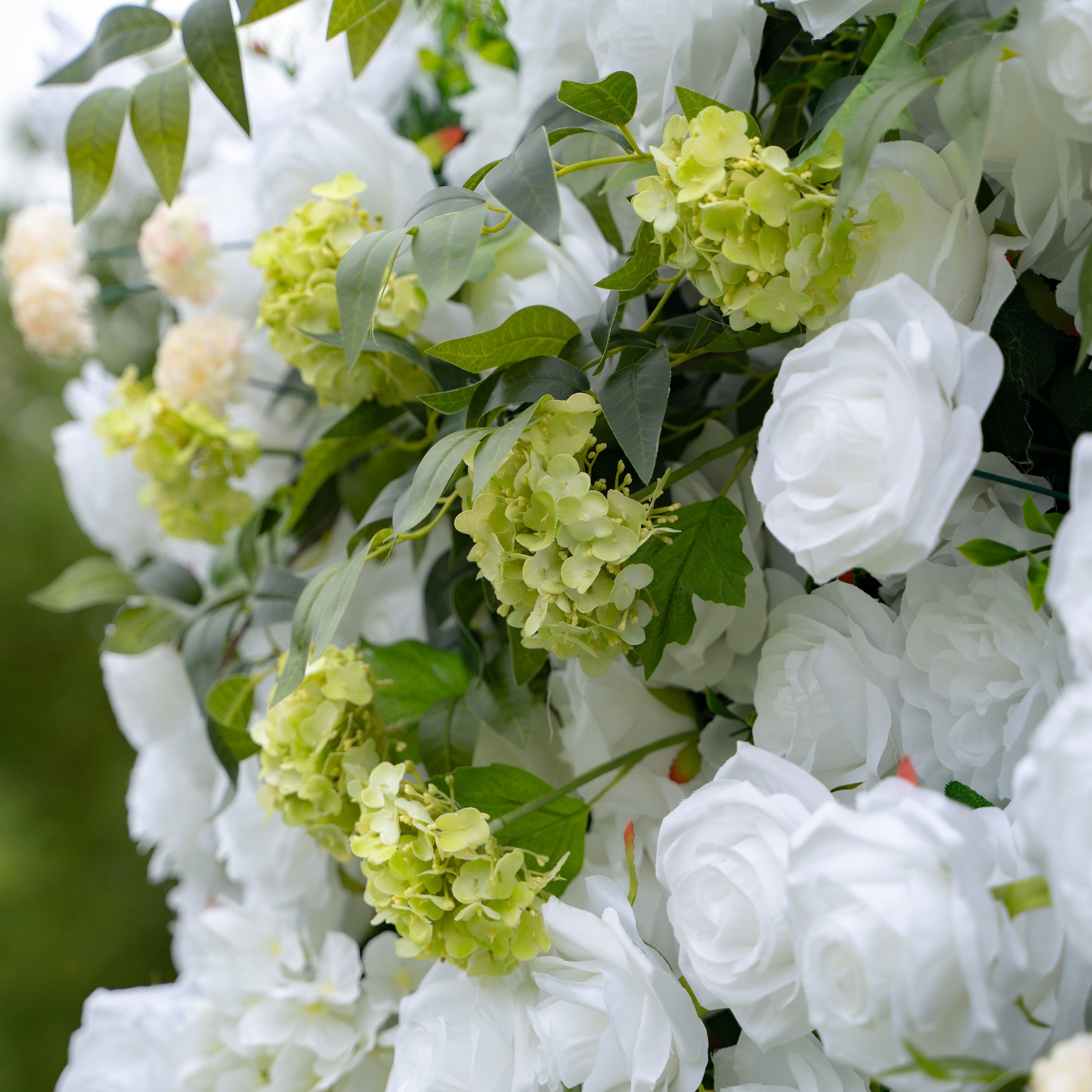 Bianca:3D Fabric Artificial rolling up curtain flower wall