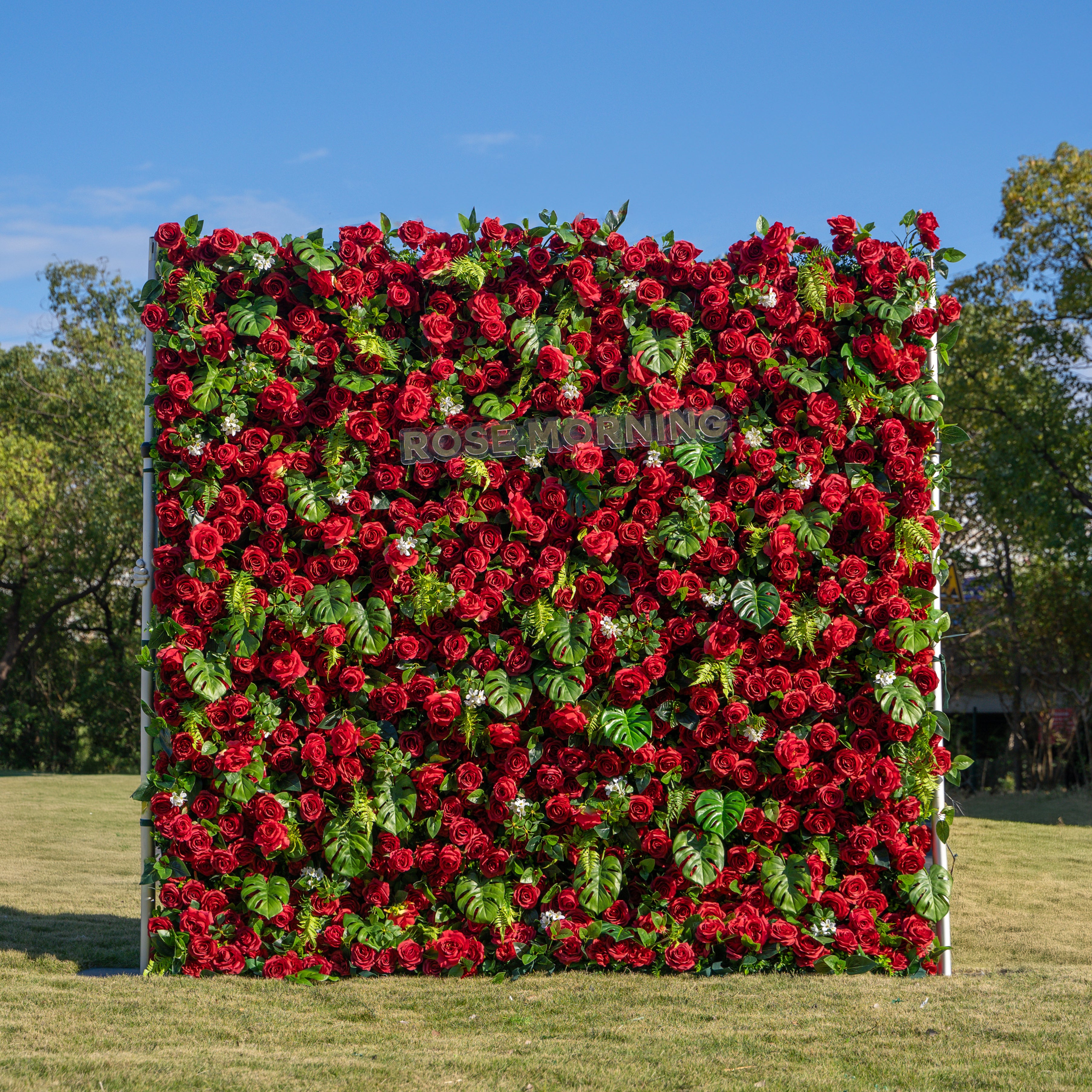 Blanca:5D Fabric Artificial rolling up curtain flower wall