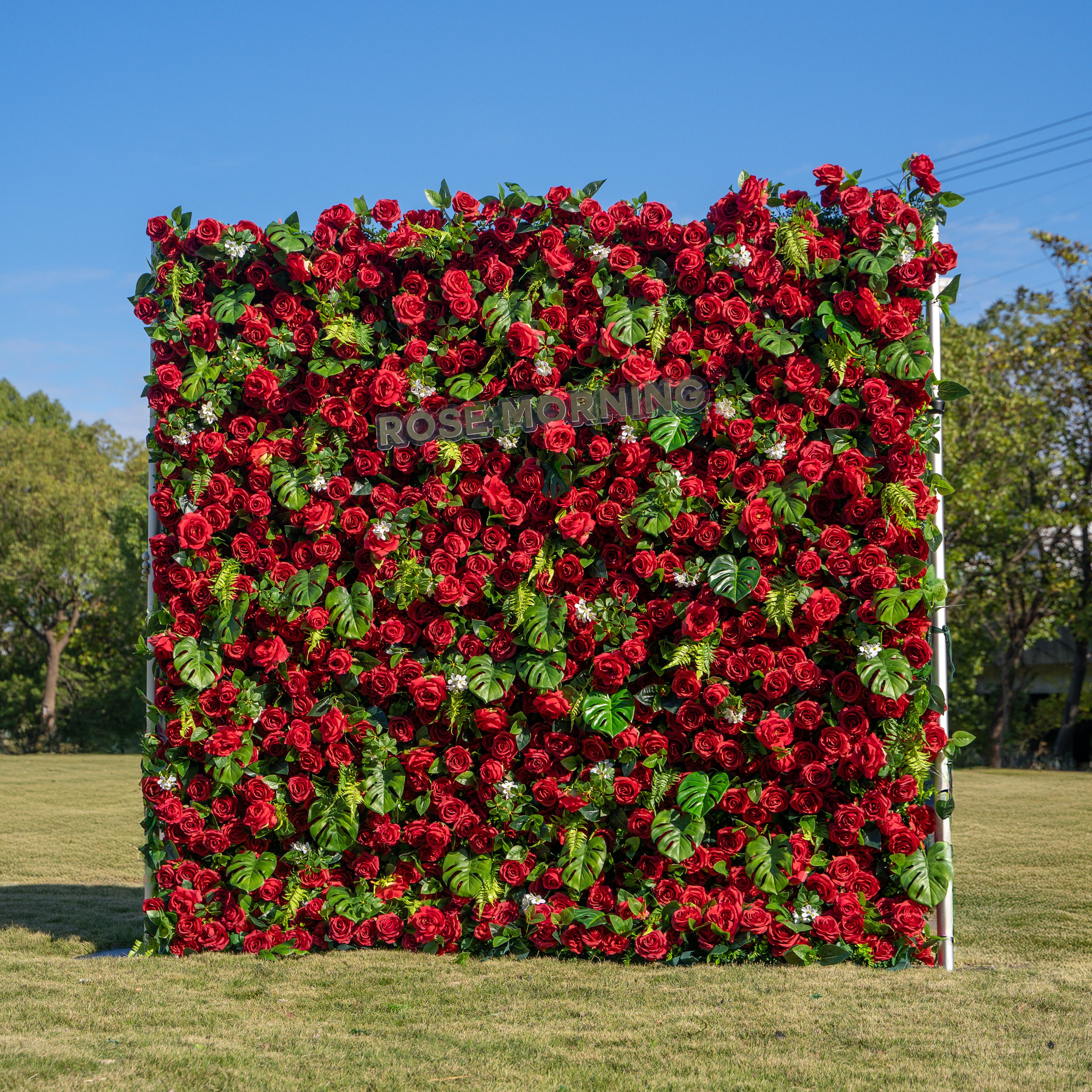 Blanca:5D Fabric Artificial rolling up curtain flower wall