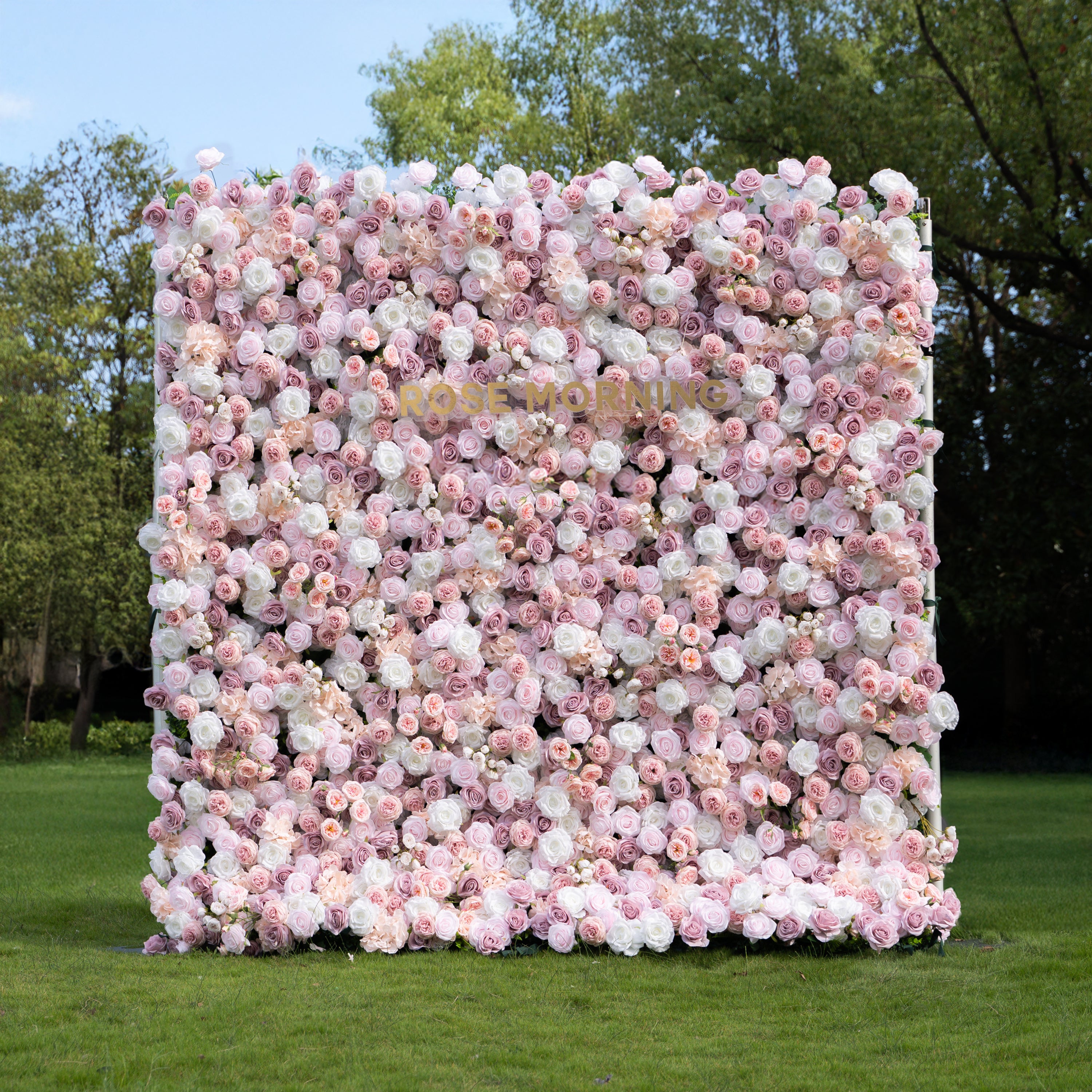 Blessed:5D Fabric Artificial rolling up curtain flower wall