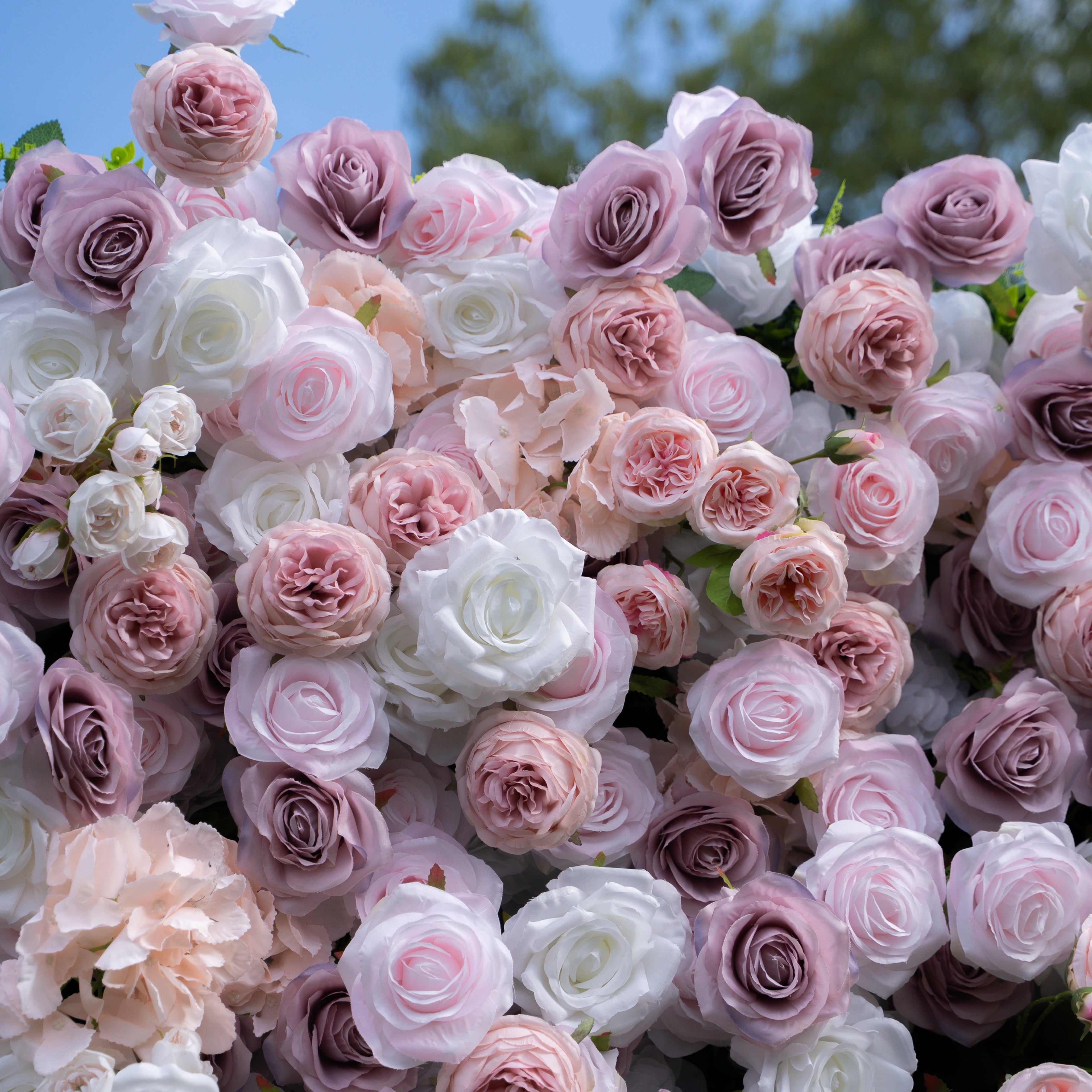 Blessed:5D Fabric Artificial rolling up curtain flower wall