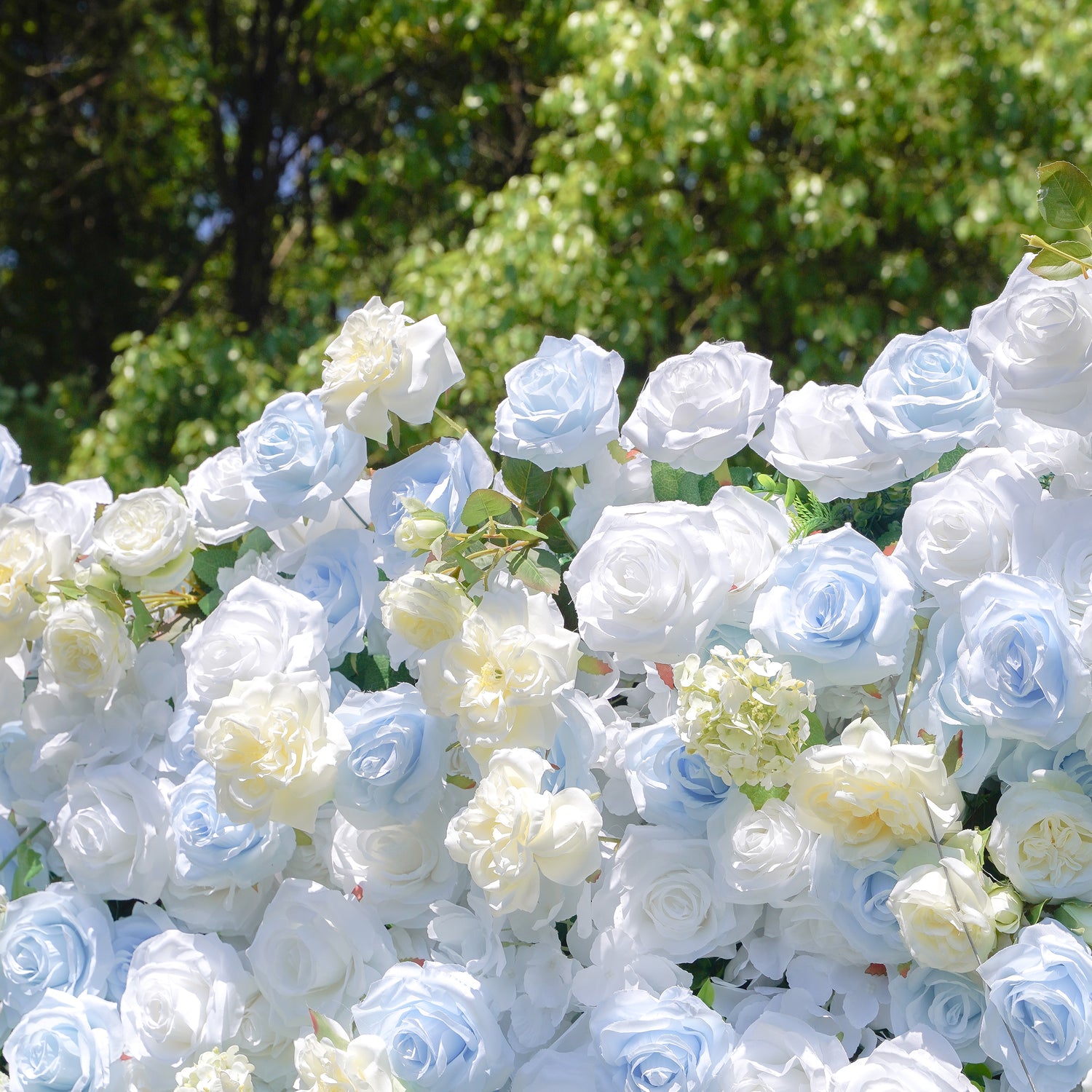 BlueSky:4D Fabric Artificial zip up curtain flower wall 8ft*8ft