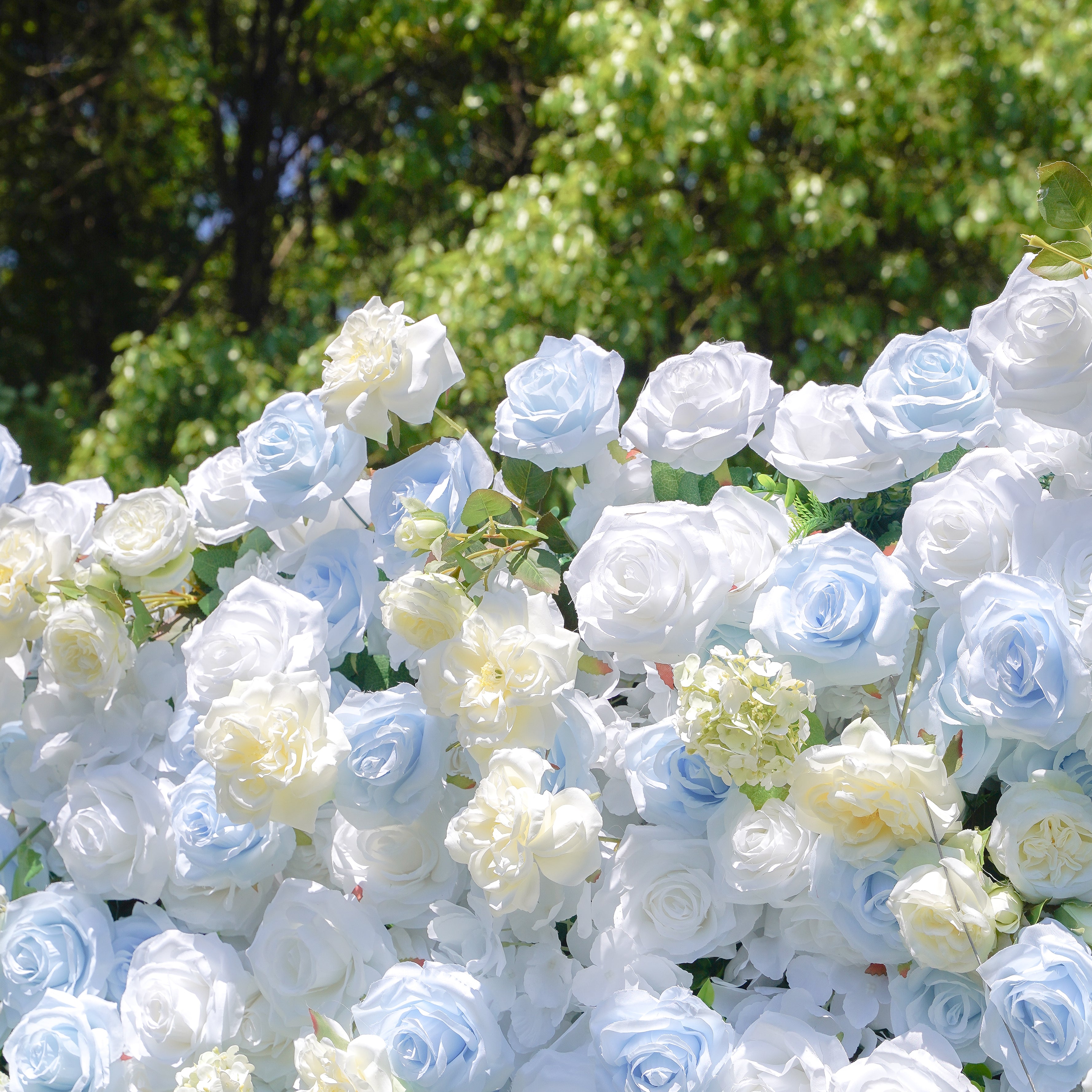 BlueSky:4D Fabric Artificial zip up curtain flower wall 8ft*8ft
