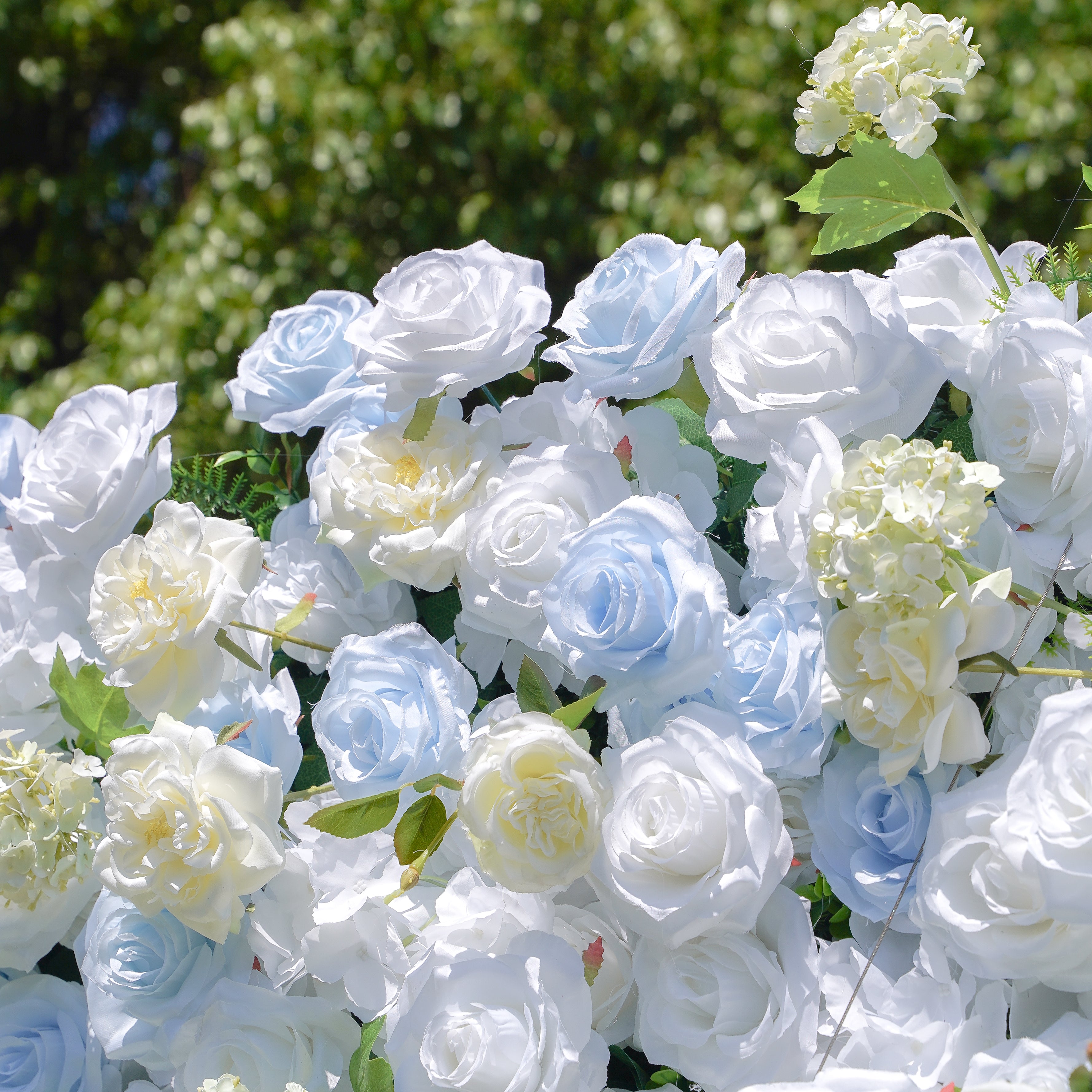 BlueSky:4D Fabric Artificial zip up curtain flower wall 8ft*8ft