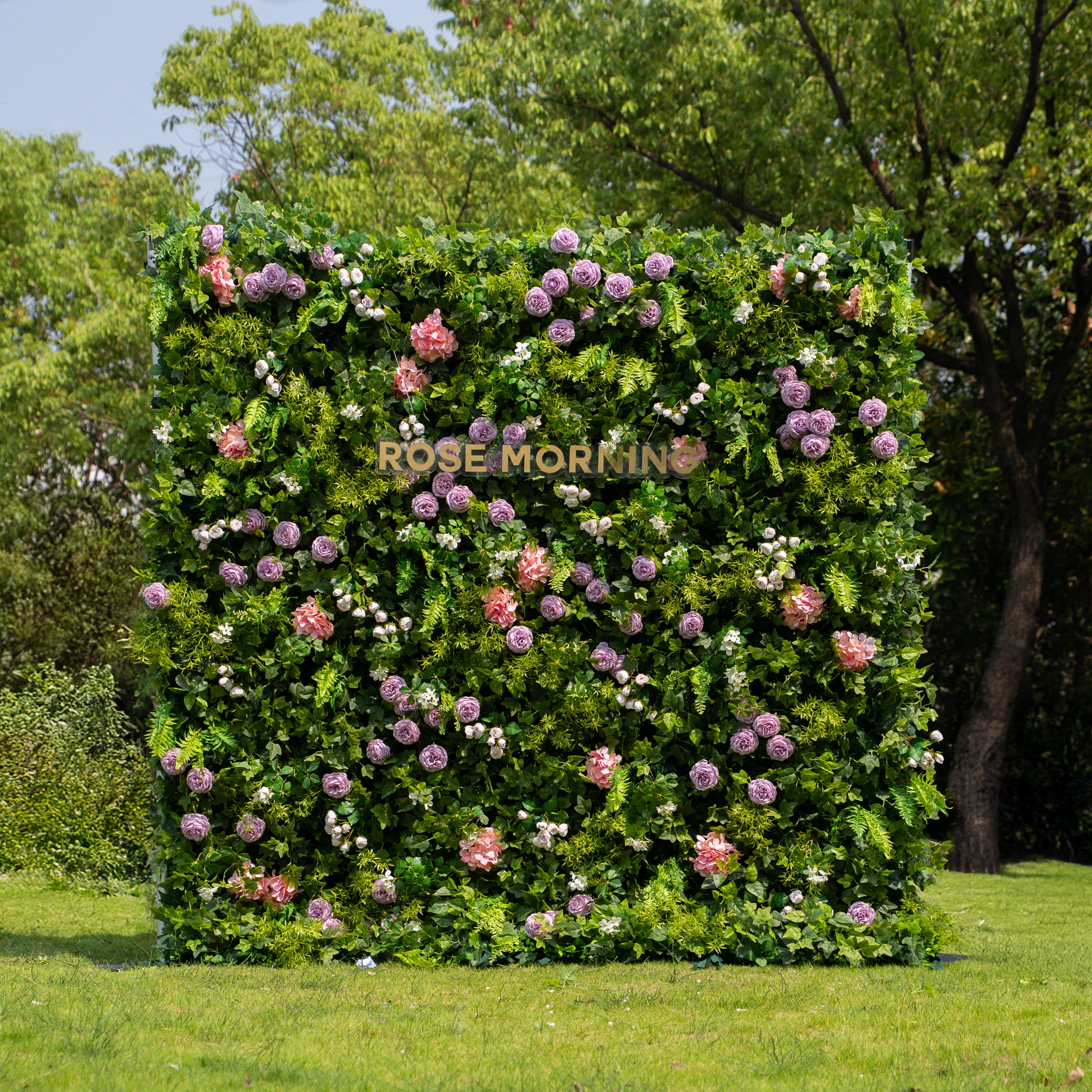 Brett:5D Fabric Artificial rolling up curtain flower wall