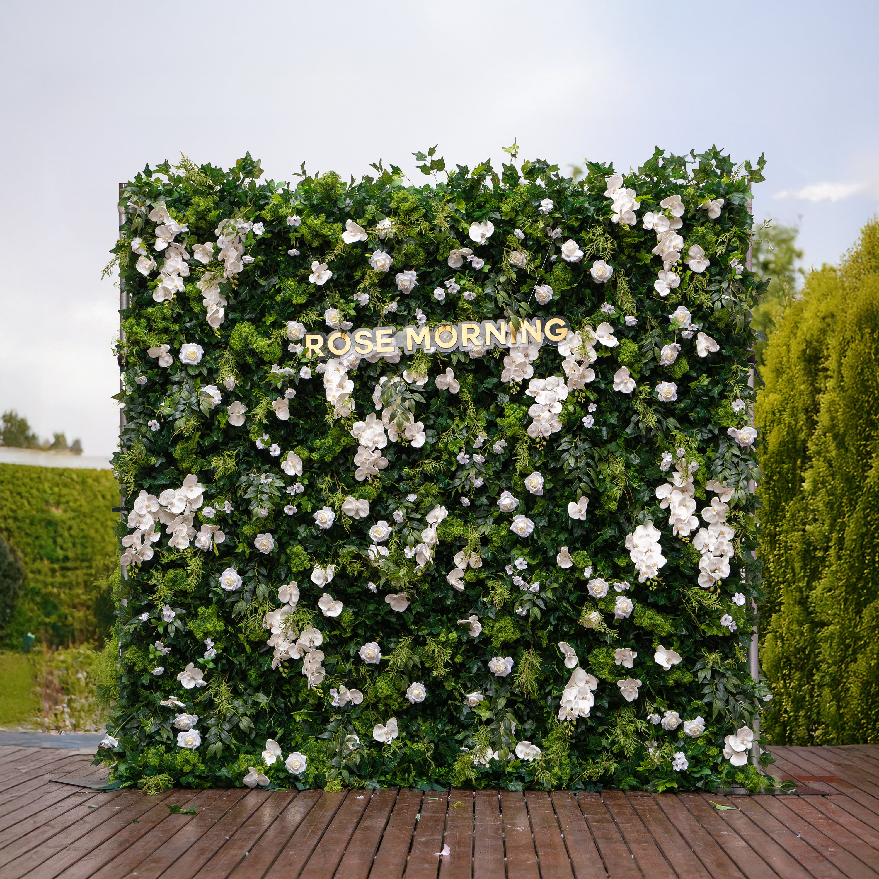 Brianna:4D Fabric Artificial rolling up curtain flower wall