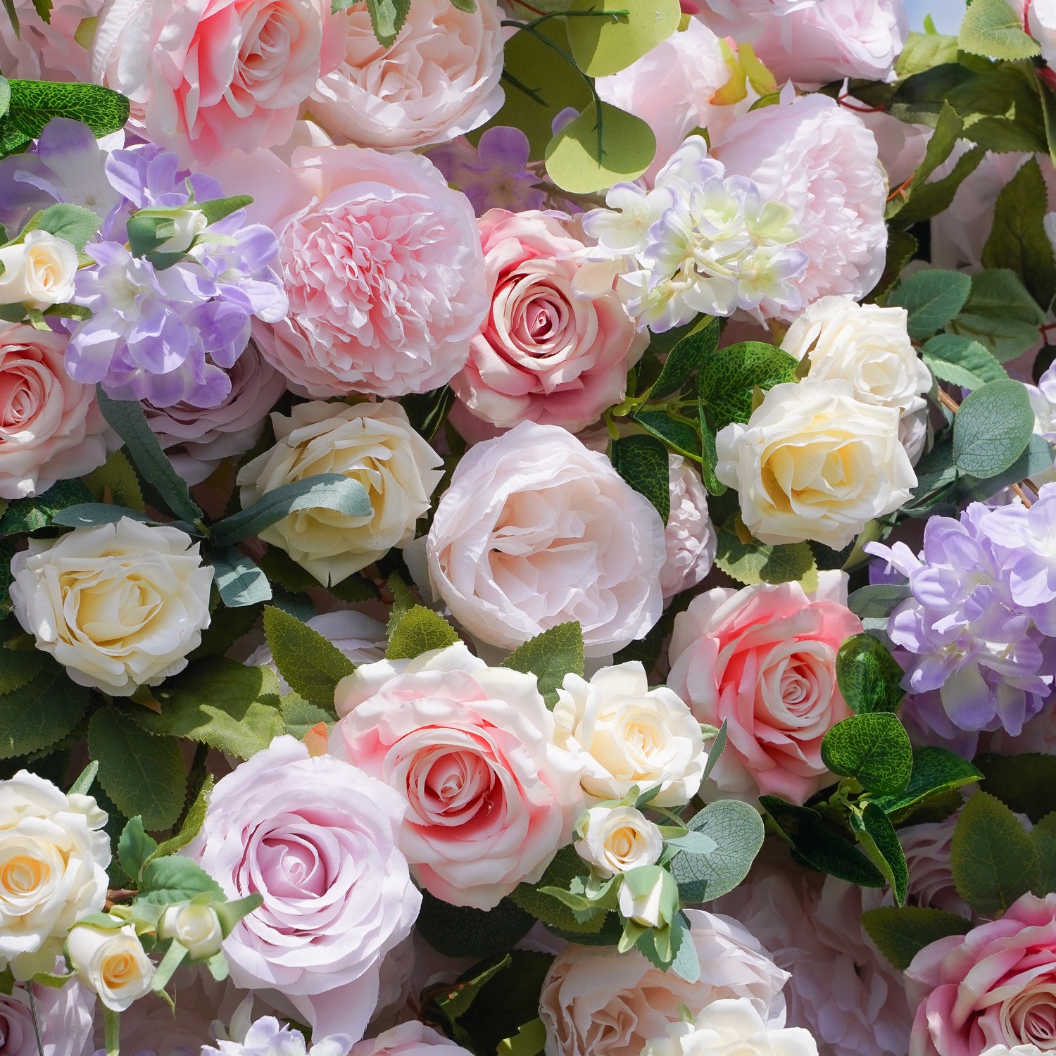 Briar:5D Fabric Artificial Flower Wall Rolling Up Curtain Flower Wall 8ft*8ft -R054 Rose Morning