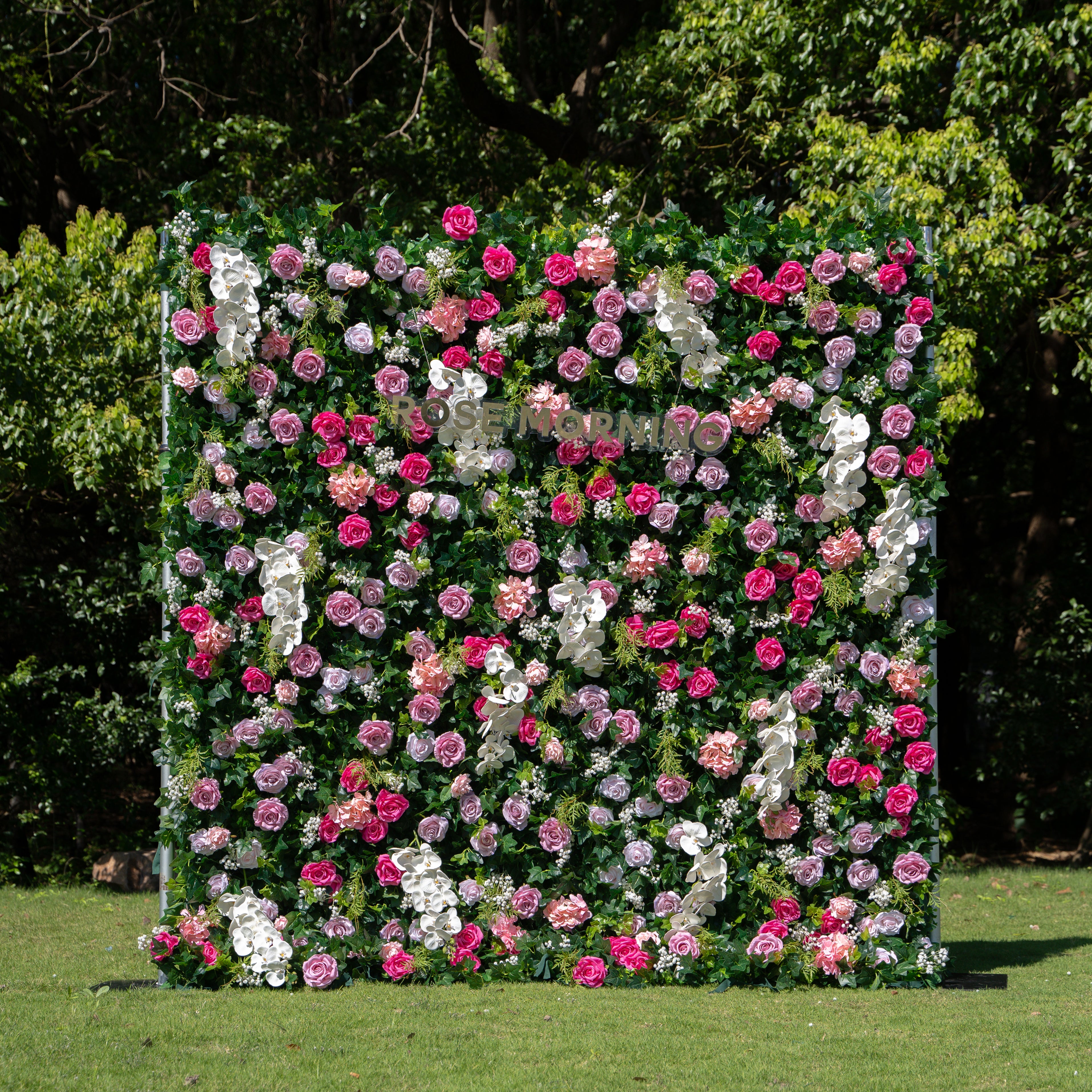 Brielle:5D Fabric Artificial rolling up curtain flower wall (Ready to ship) Rose Morning
