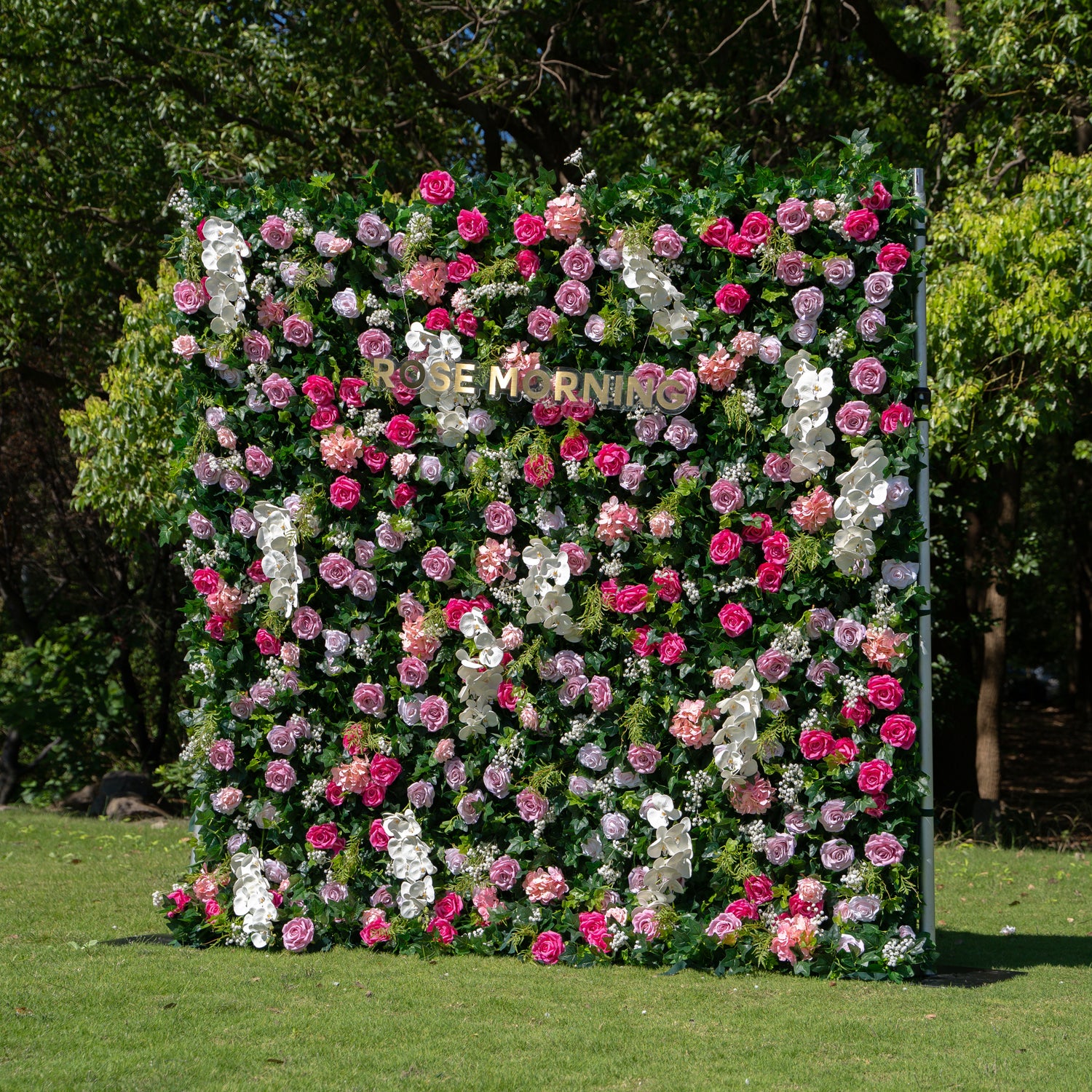 Brielle:5D Fabric Artificial rolling up curtain flower wall (Ready to ship) Rose Morning