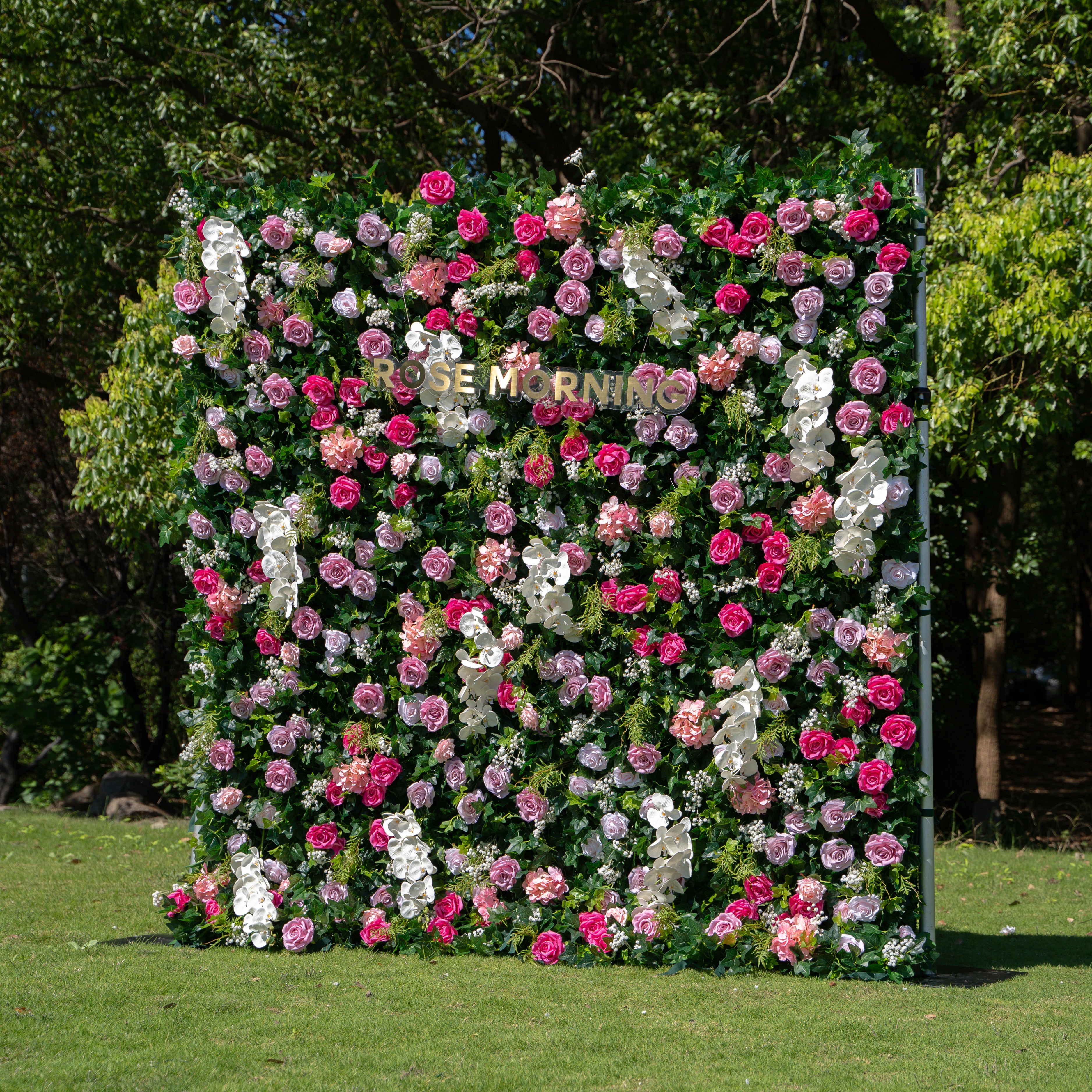 Brielle:5D Fabric Artificial rolling up curtain flower wall (Ready to ship) Rose Morning