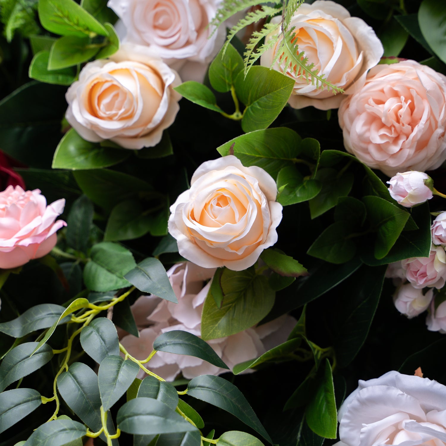Brittany:5D Fabric Artificial rolling up curtain flower wall