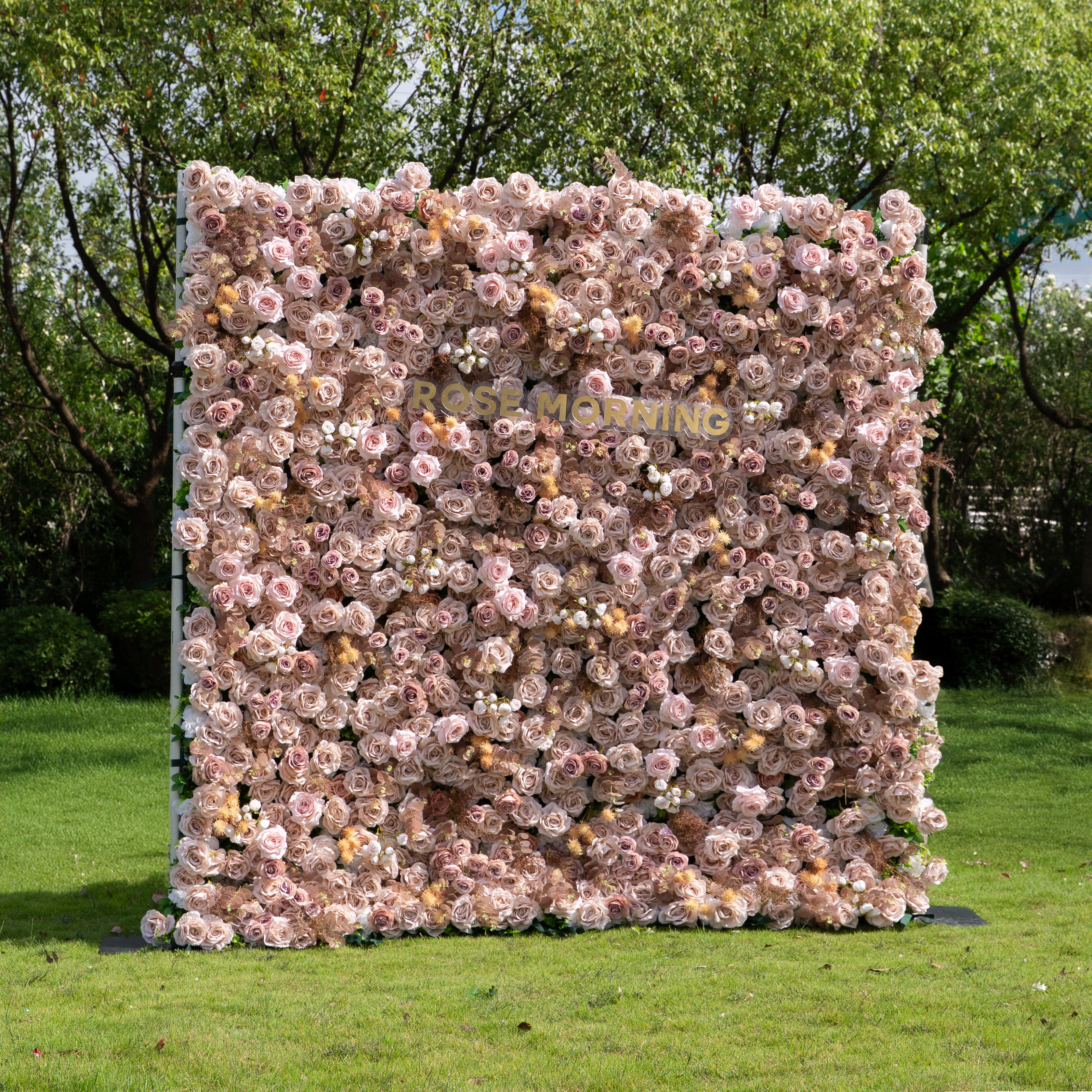 Caffe:5D Fabric Artificial rolling up curtain flower wall