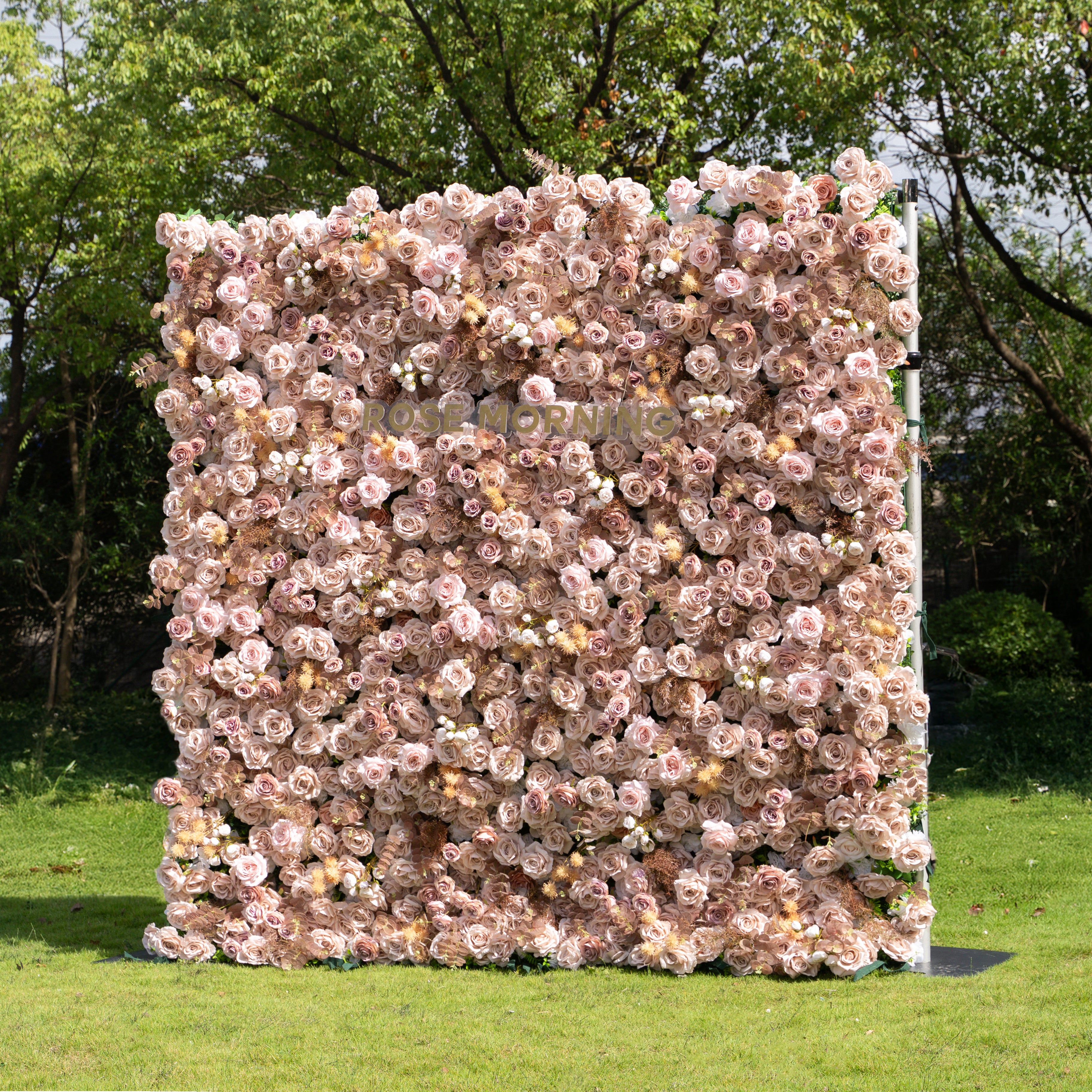 Caffe:5D Fabric Artificial rolling up curtain flower wall