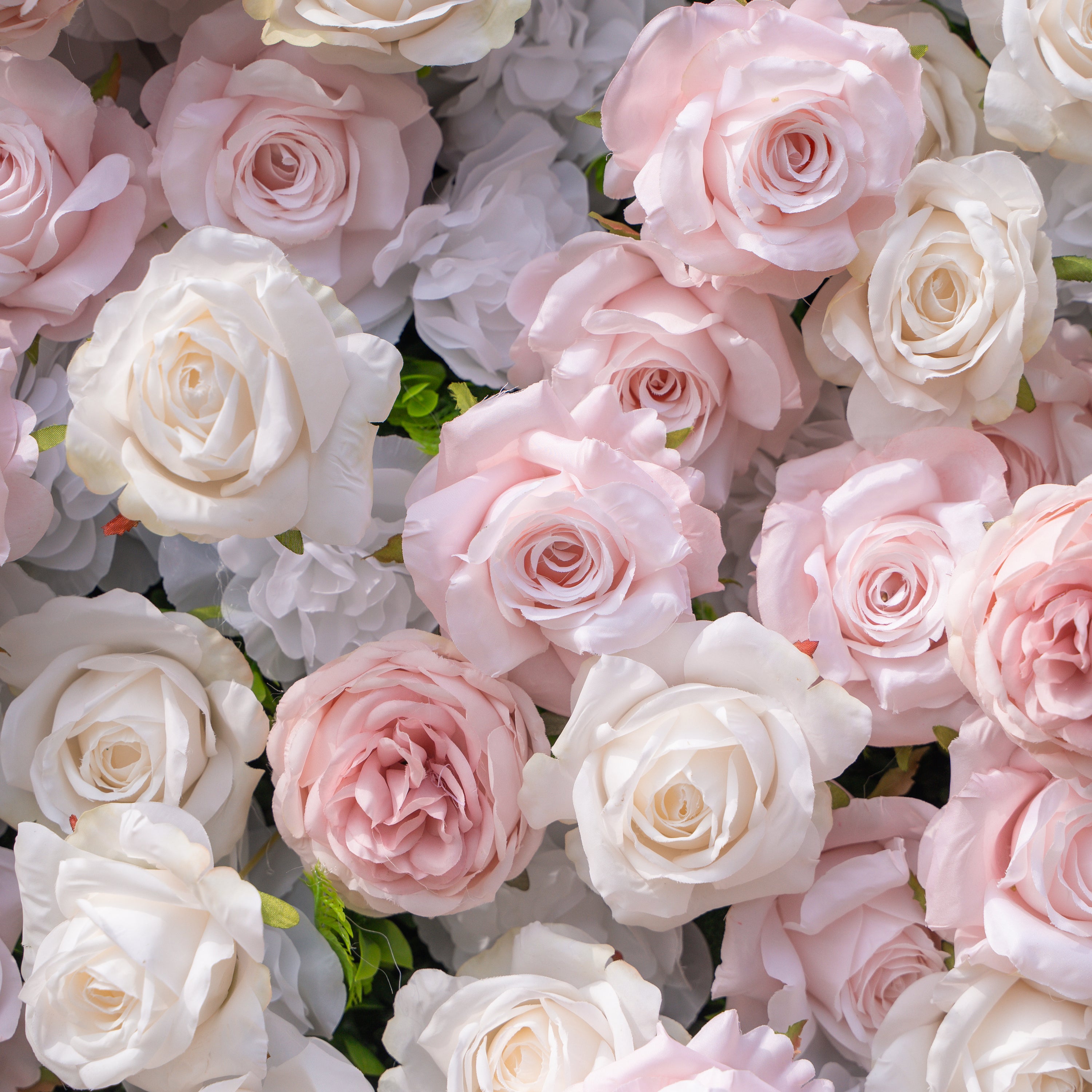 Caius: Luxury 5D Cream & Blush Silk Floral Wall Roll-Up Fabric Backdrop for Dreamy Garden Weddings & Bridal Showers