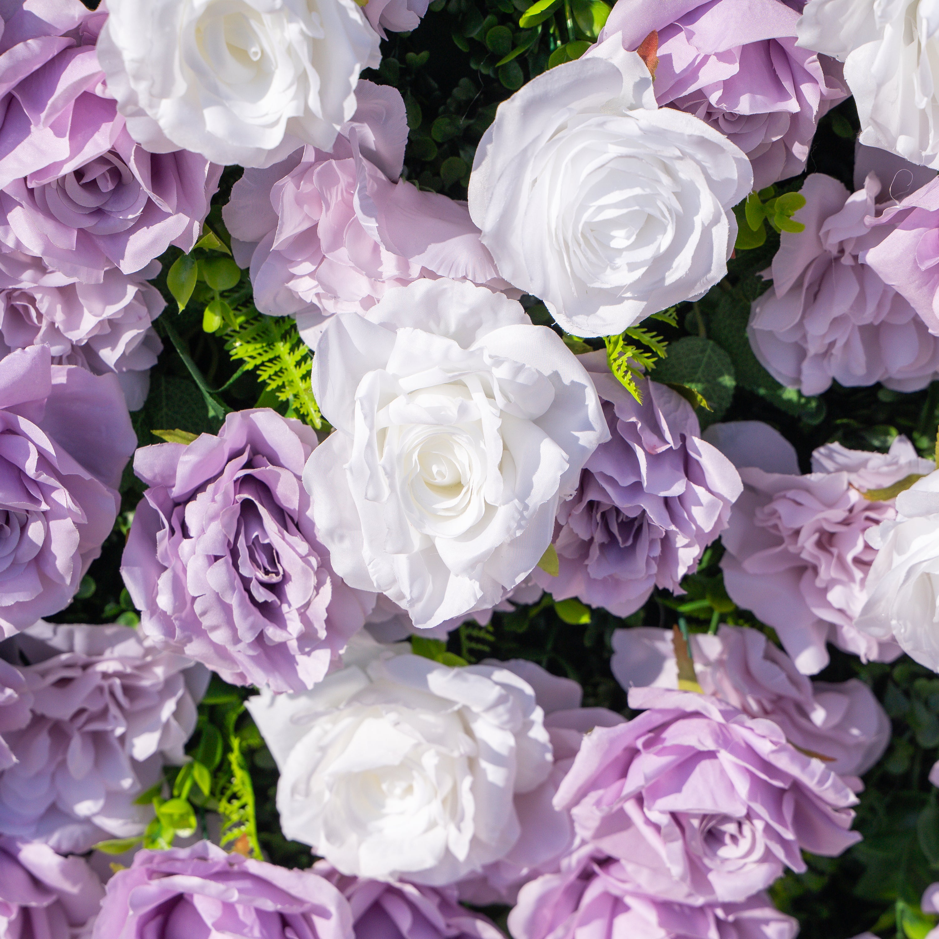 Calista: Luxury 3D Lilac & Cream Silk Floral Wall Roll-Up Fabric Backdrop for Dreamy Weddings & Bridal Showers