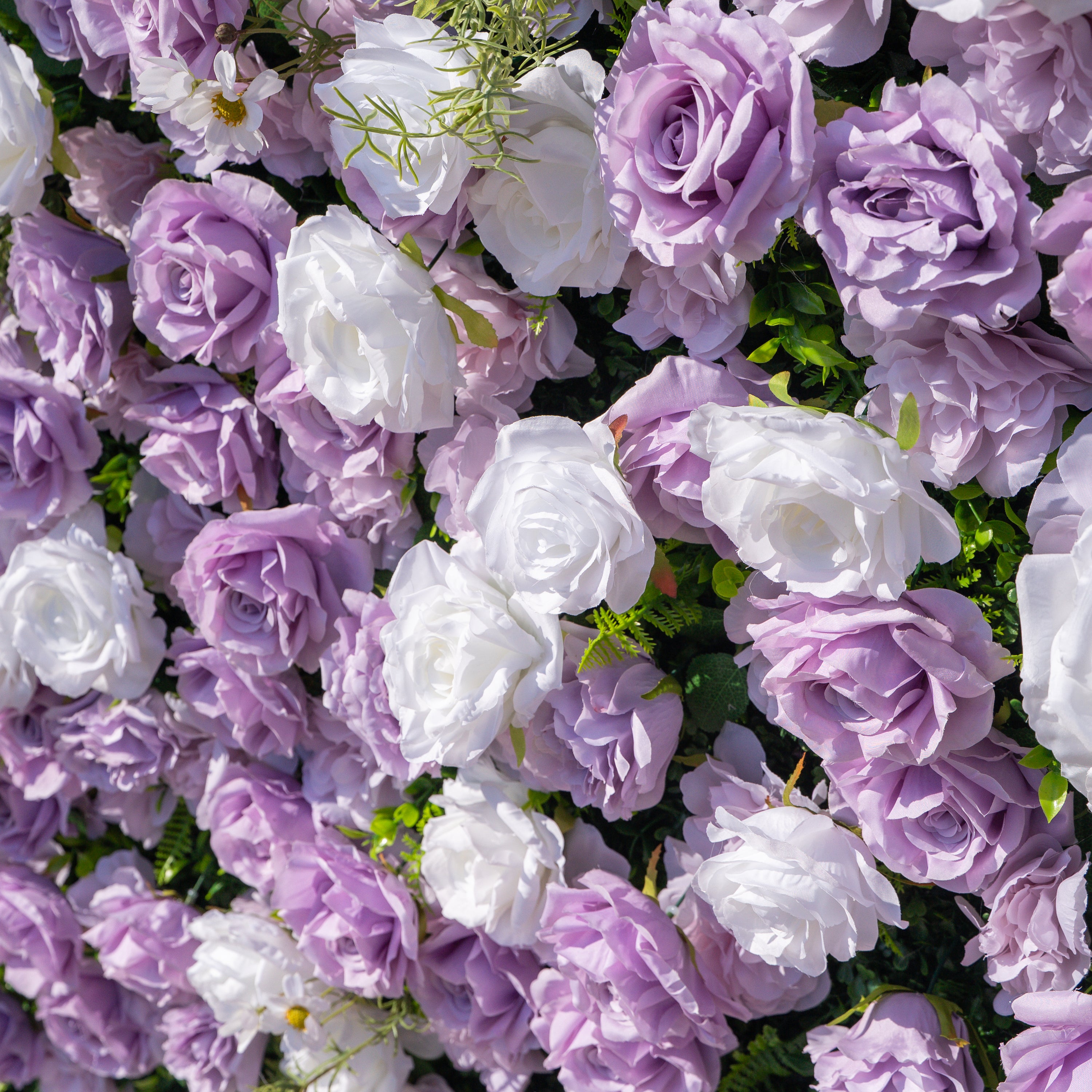 Calista: Luxury 3D Lilac & Cream Silk Floral Wall Roll-Up Fabric Backdrop for Dreamy Weddings & Bridal Showers