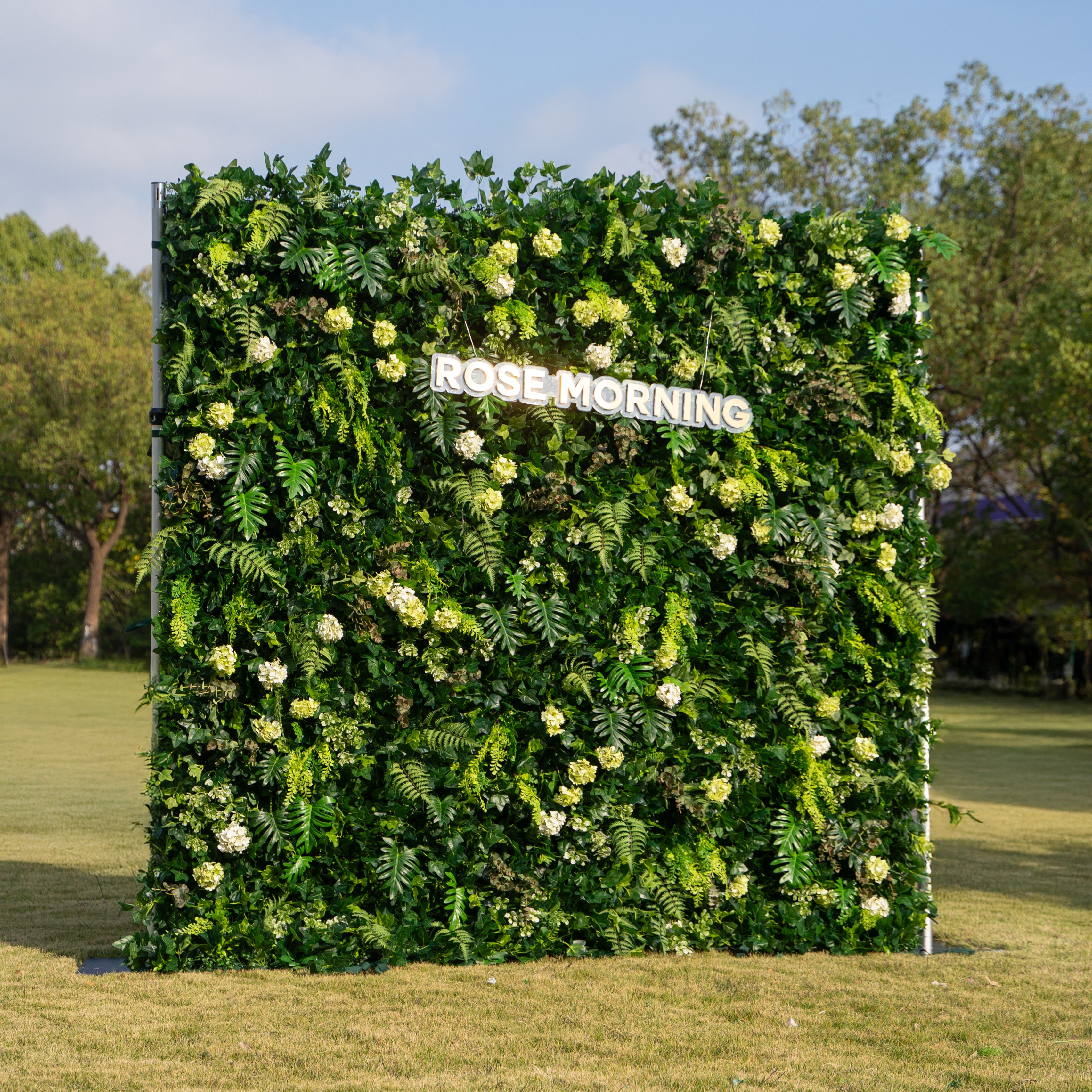 Candor:5D Fabric Artificial rolling up curtain flower wall