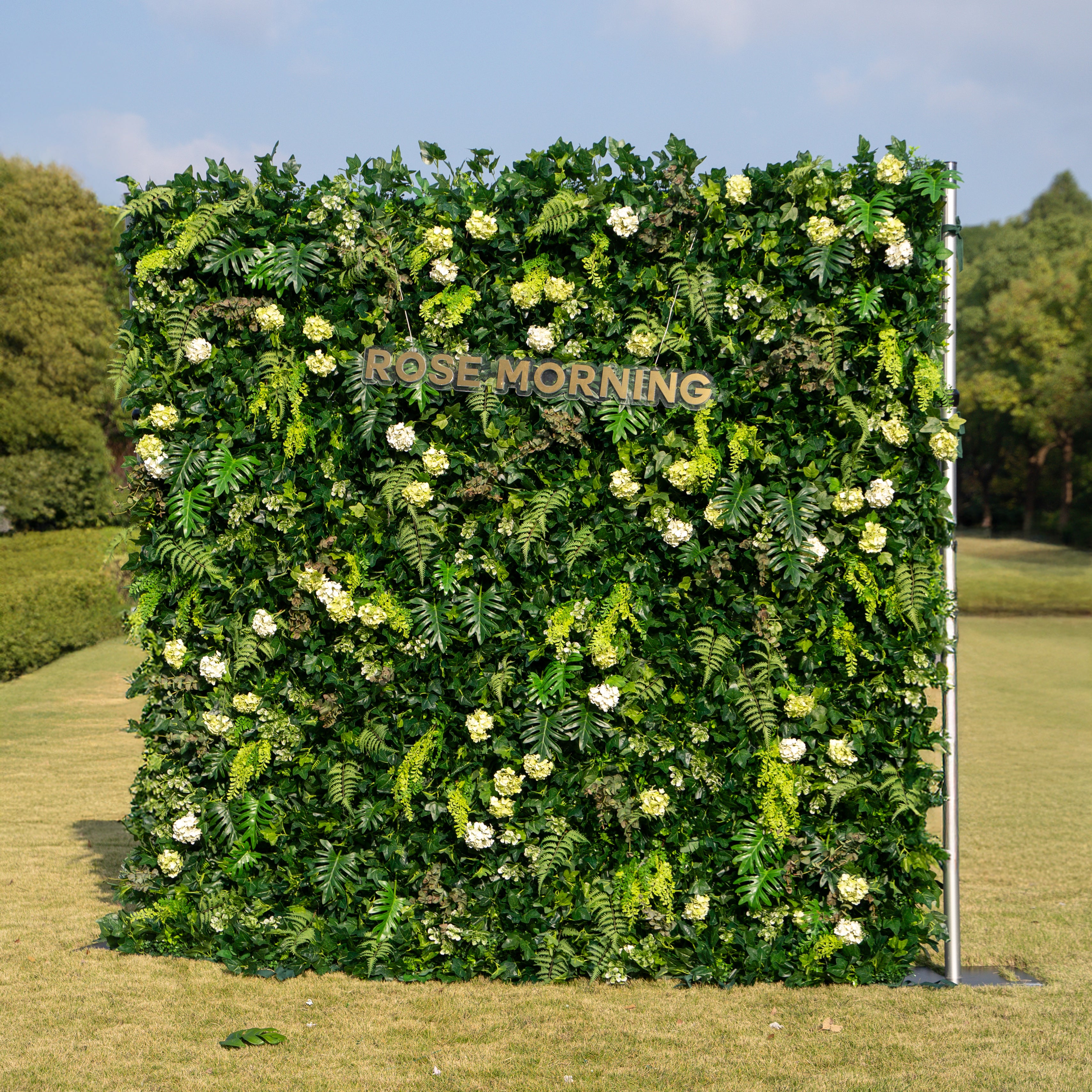 Candor:5D Fabric Artificial rolling up curtain flower wall
