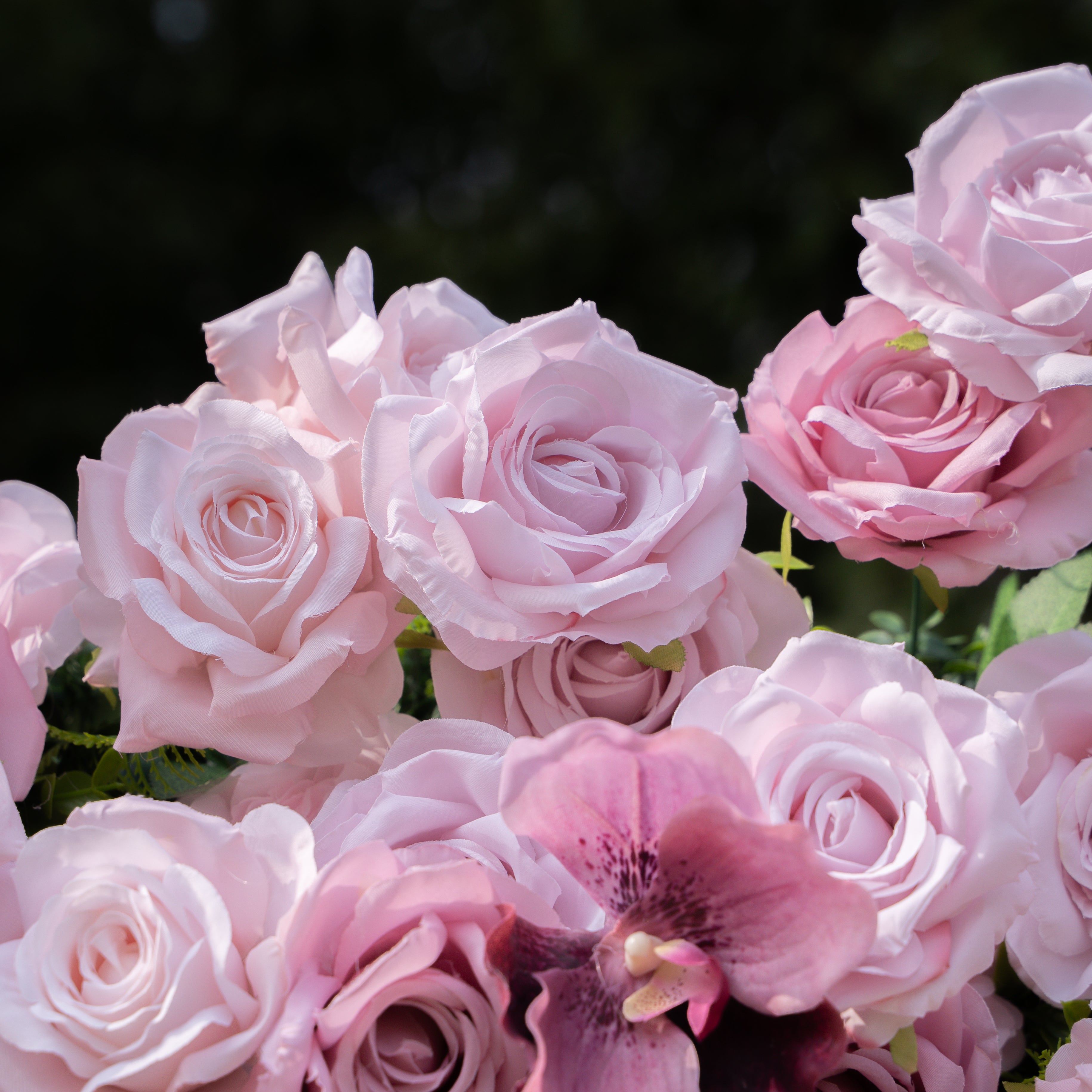 Carino:4D Fabric Artificial zip up curtain flower wall 8ft*8ft