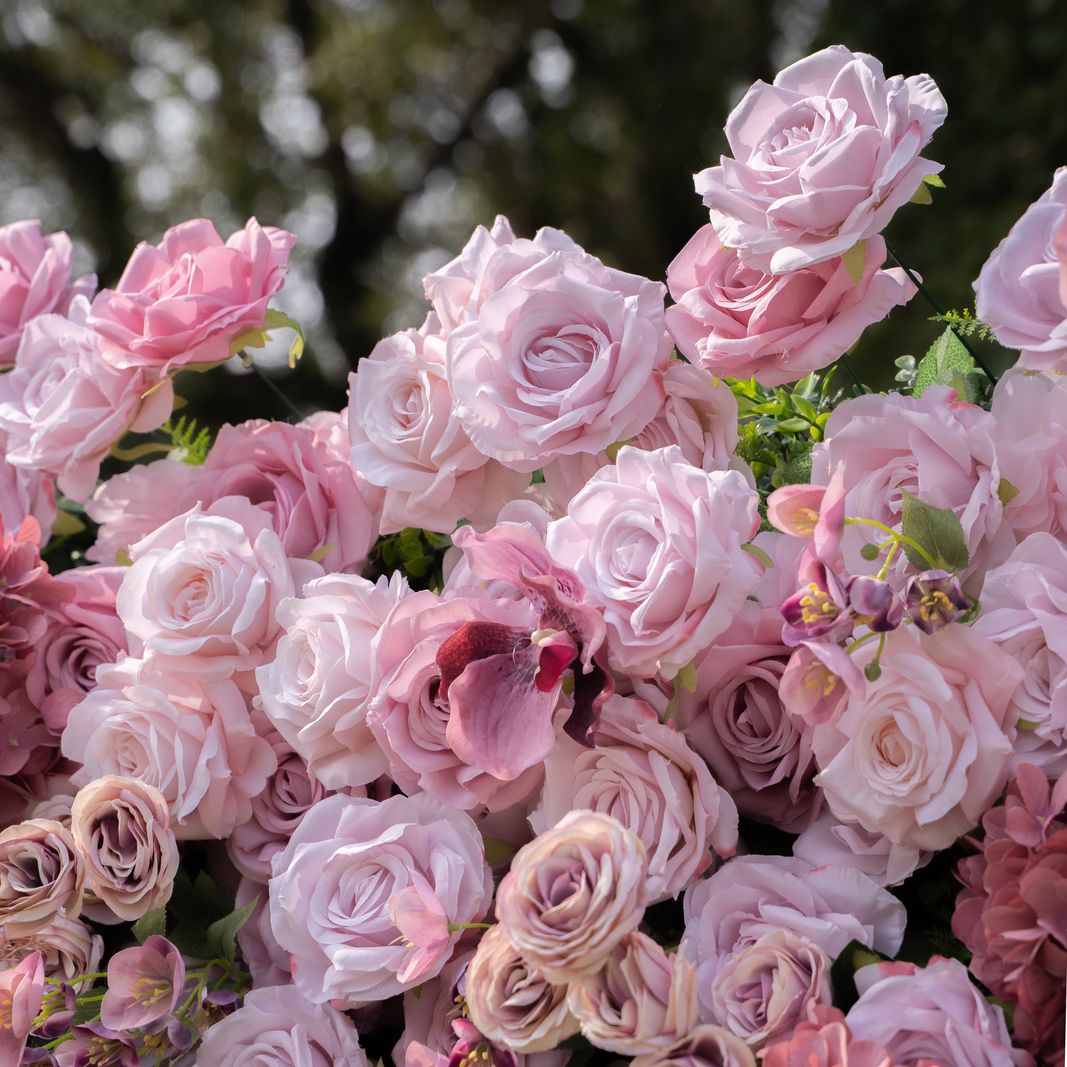 Carino:4D Fabric Artificial zip up curtain flower wall 8ft*8ft