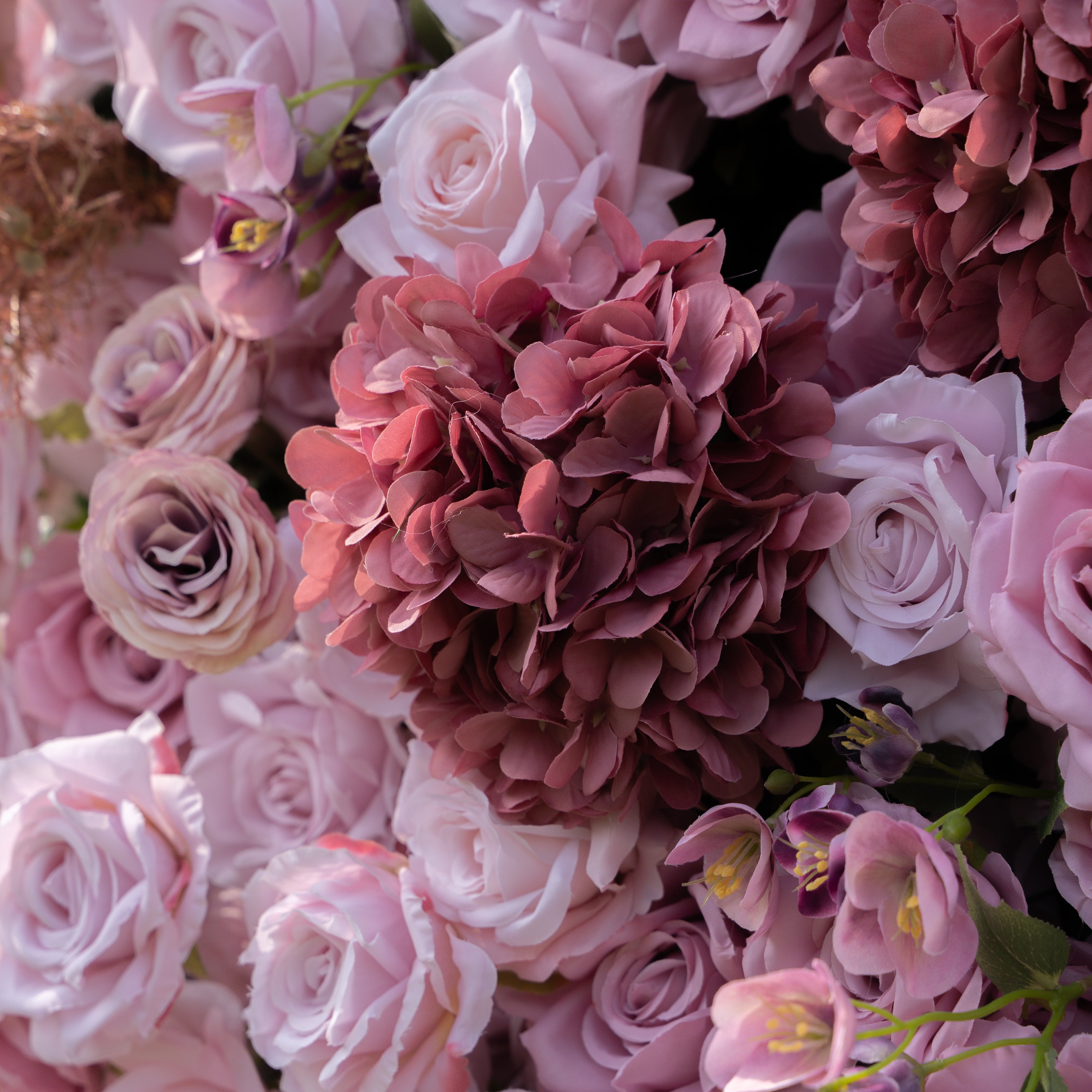 Carino:4D Fabric Artificial zip up curtain flower wall 8ft*8ft