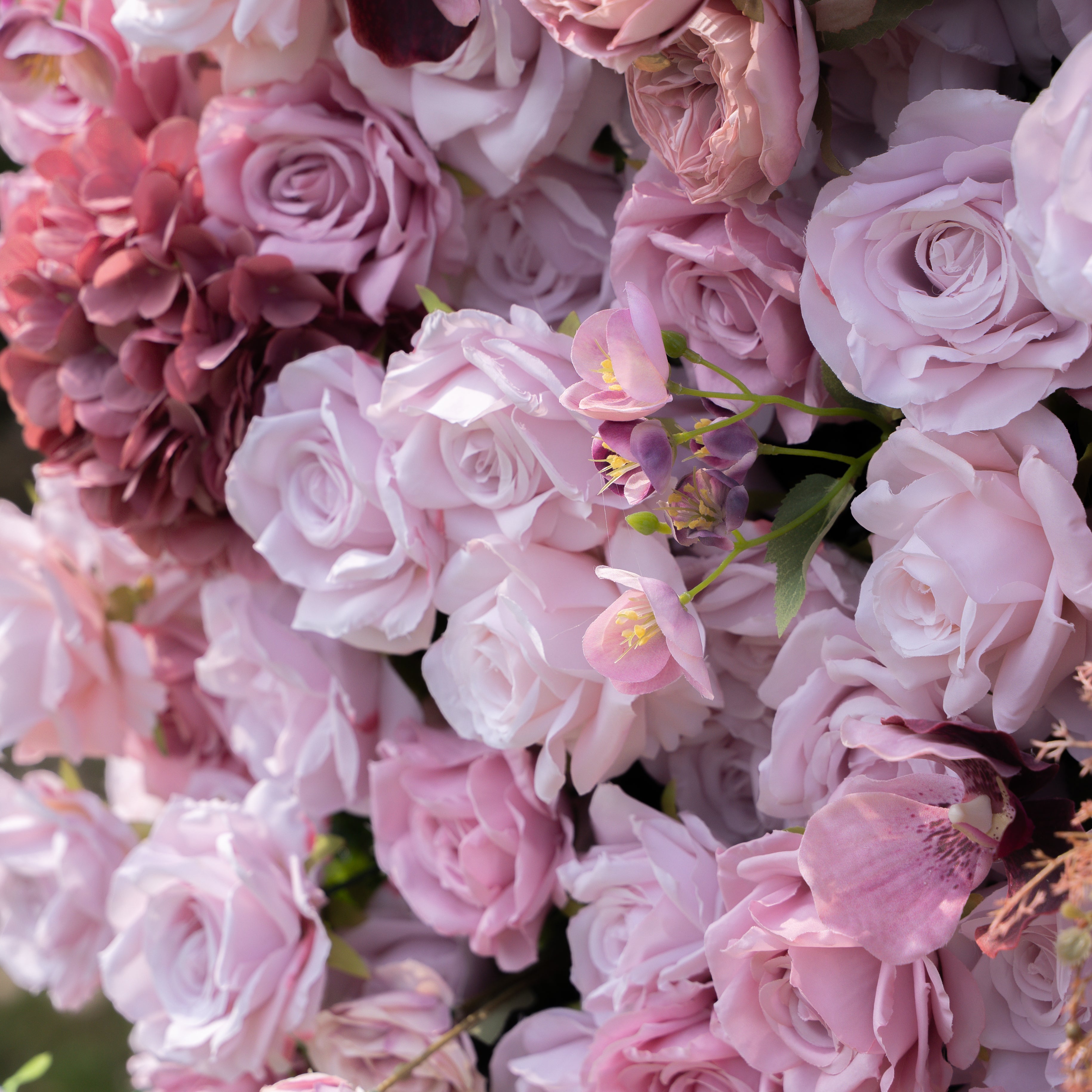 Carino:4D Fabric Artificial zip up curtain flower wall 8ft*8ft