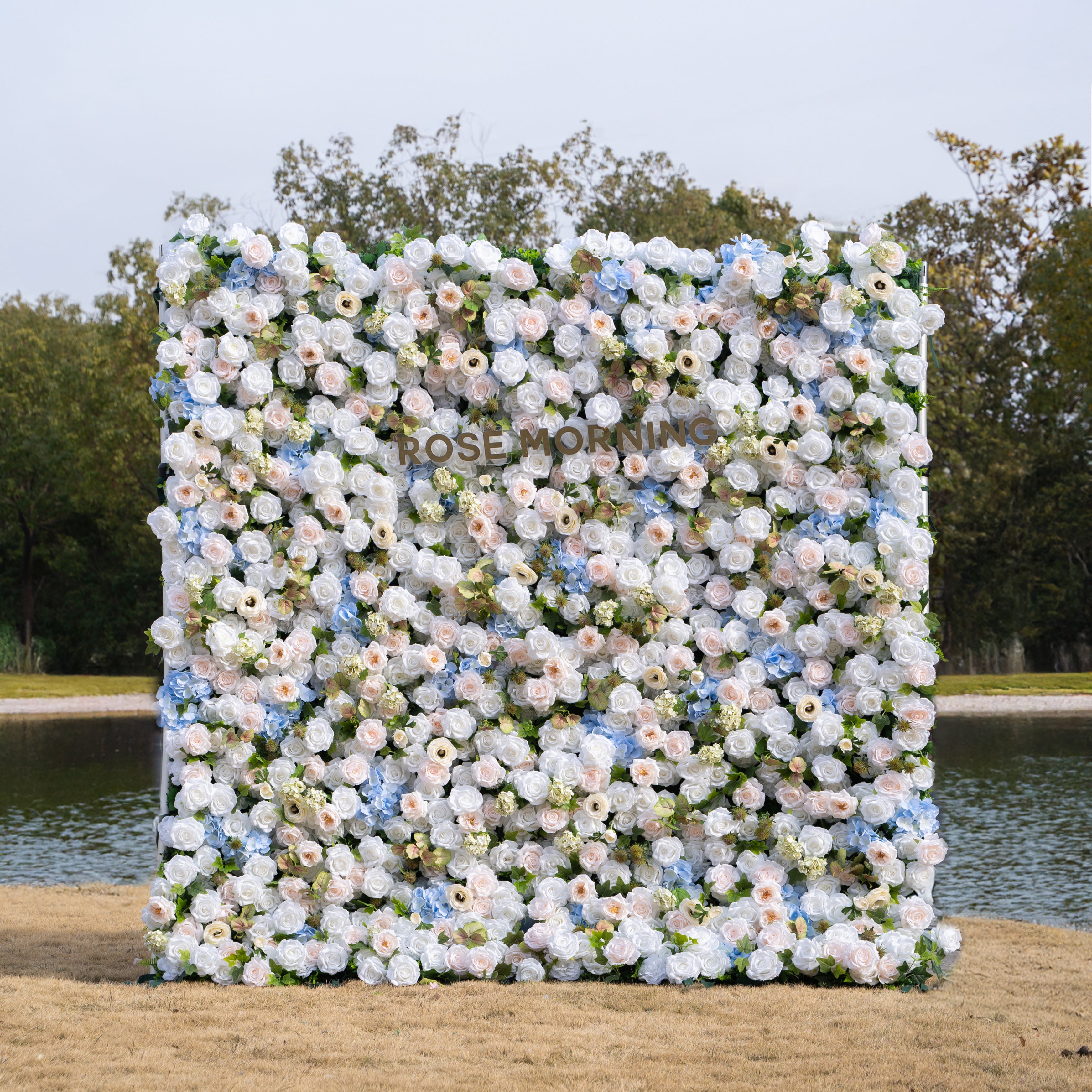 Carla:5D Fabric Artificial rolling up curtain flower wall