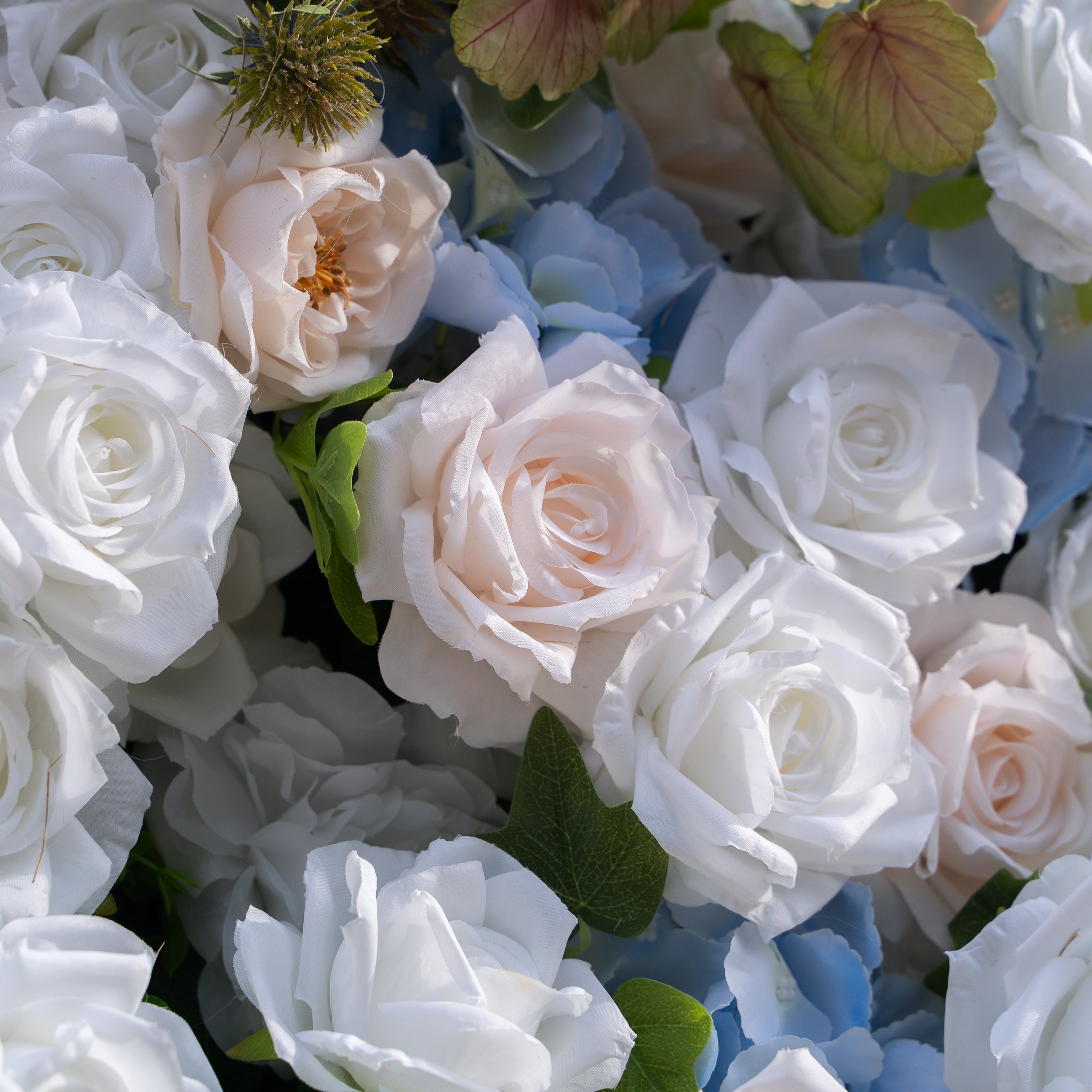Carla:5D Fabric Artificial rolling up curtain flower wall