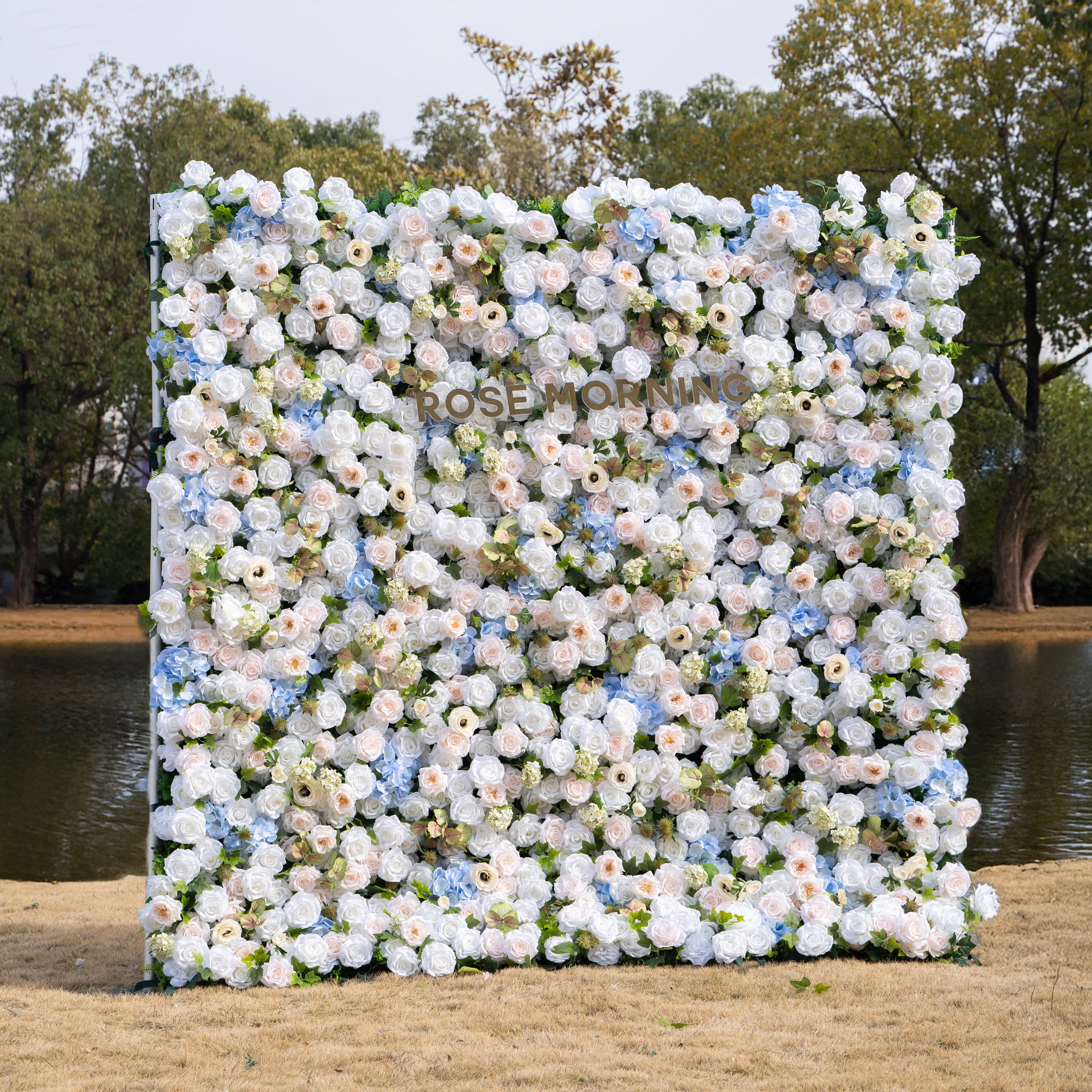 Carla:5D Fabric Artificial rolling up curtain flower wall