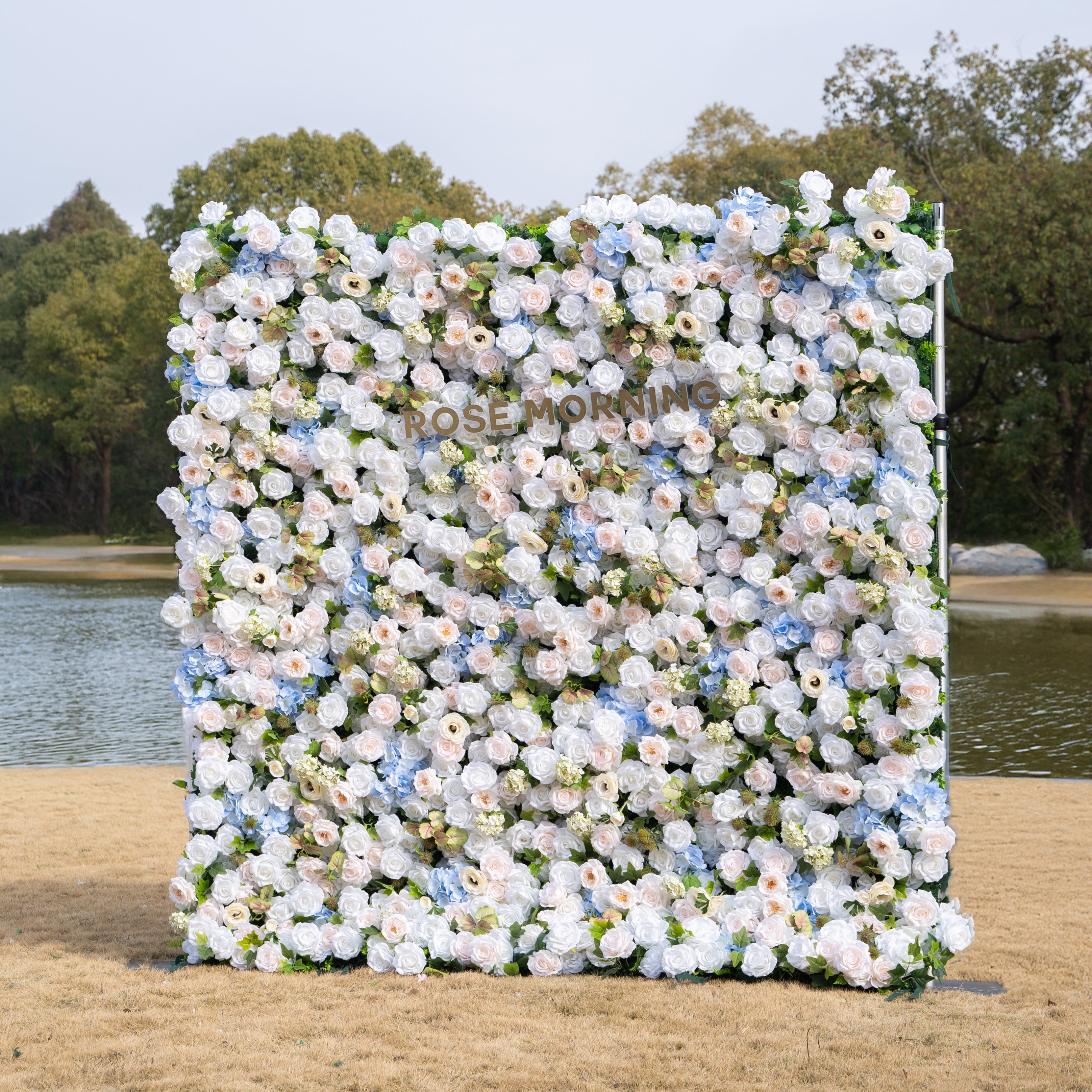 Carla:5D Fabric Artificial rolling up curtain flower wall